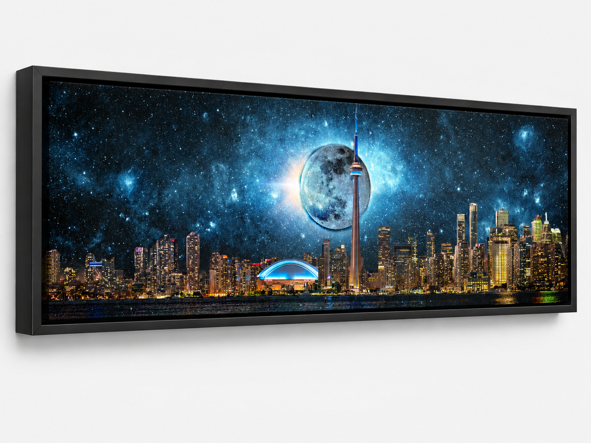 Toronto Skyline Moon – cityscape wall art, additional artwork view 10