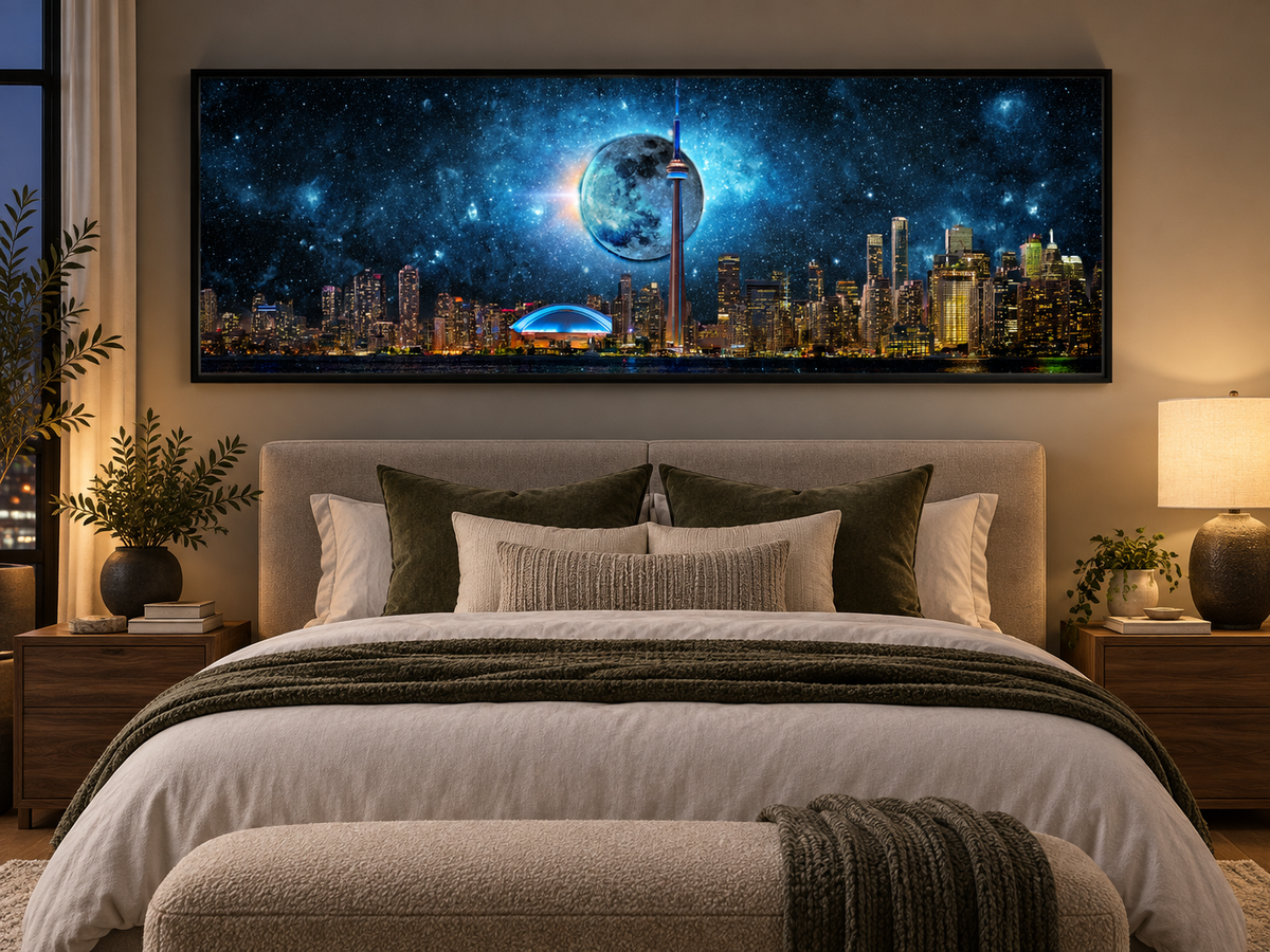 Toronto Skyline Moon – cityscape wall art, additional artwork view 6