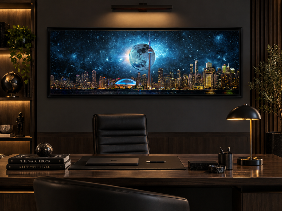 Toronto Skyline Moon – cityscape wall art, additional artwork view 8