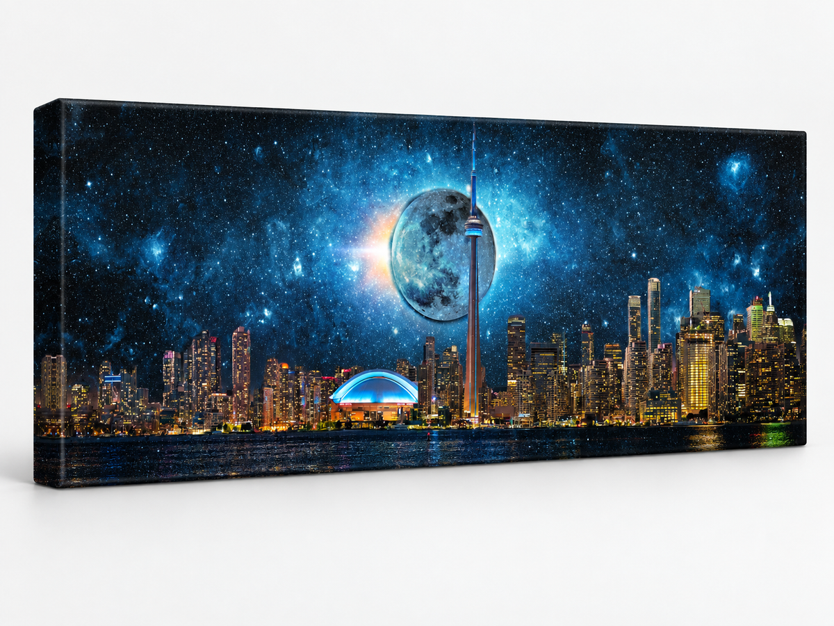 Toronto Skyline Moon – cityscape wall art, additional artwork view 9