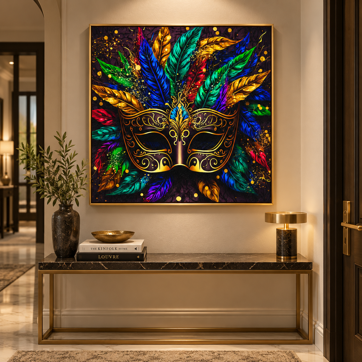 Venetian Masquerade Mask – abstract wall art, additional artwork view 7