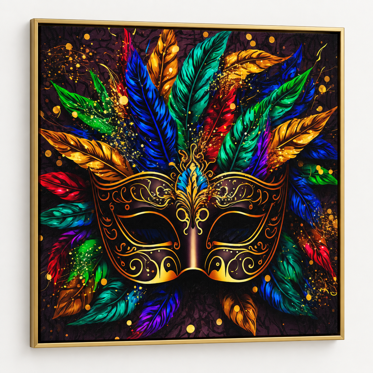 Venetian Masquerade Mask – abstract wall art, additional artwork view 2