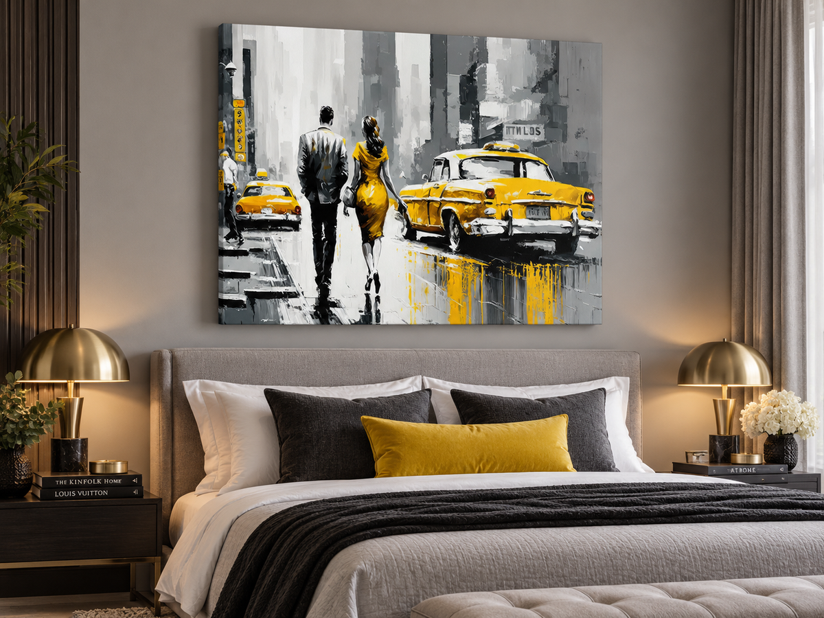 Vintage New York Scene – cityscape wall art, additional artwork view 4
