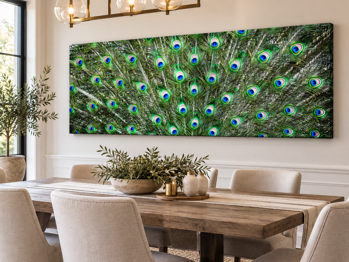 Peacock Feathers | Nature Canvas Wall Art