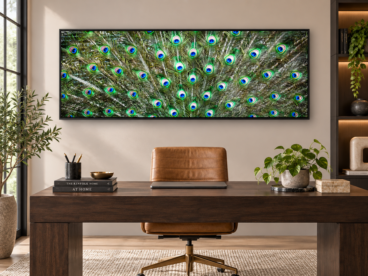 Peacock Feathers – decorative wall art, additional artwork view 3