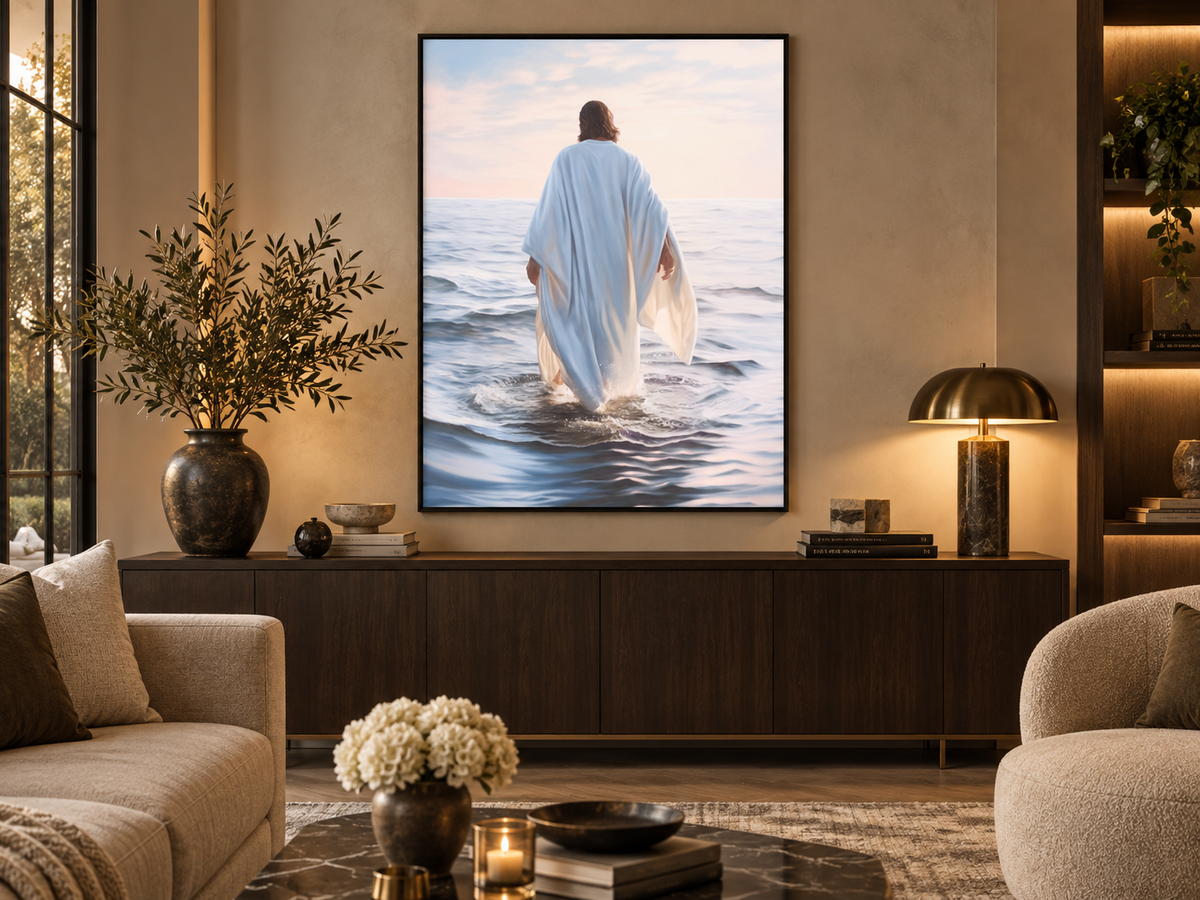 Walking on Water | Spiritual Canvas Wall Art