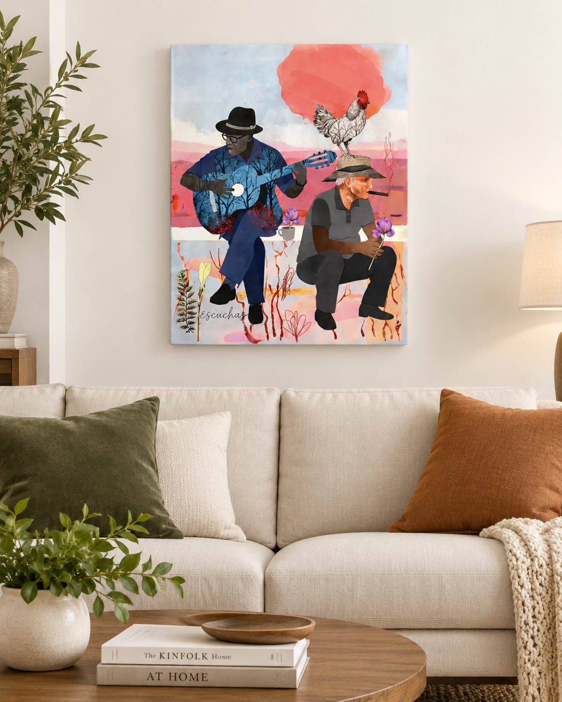 Escucha Canvas Wall Art | Latin Music Fine Art Print | Gallery Wrap & Black Floating Frame