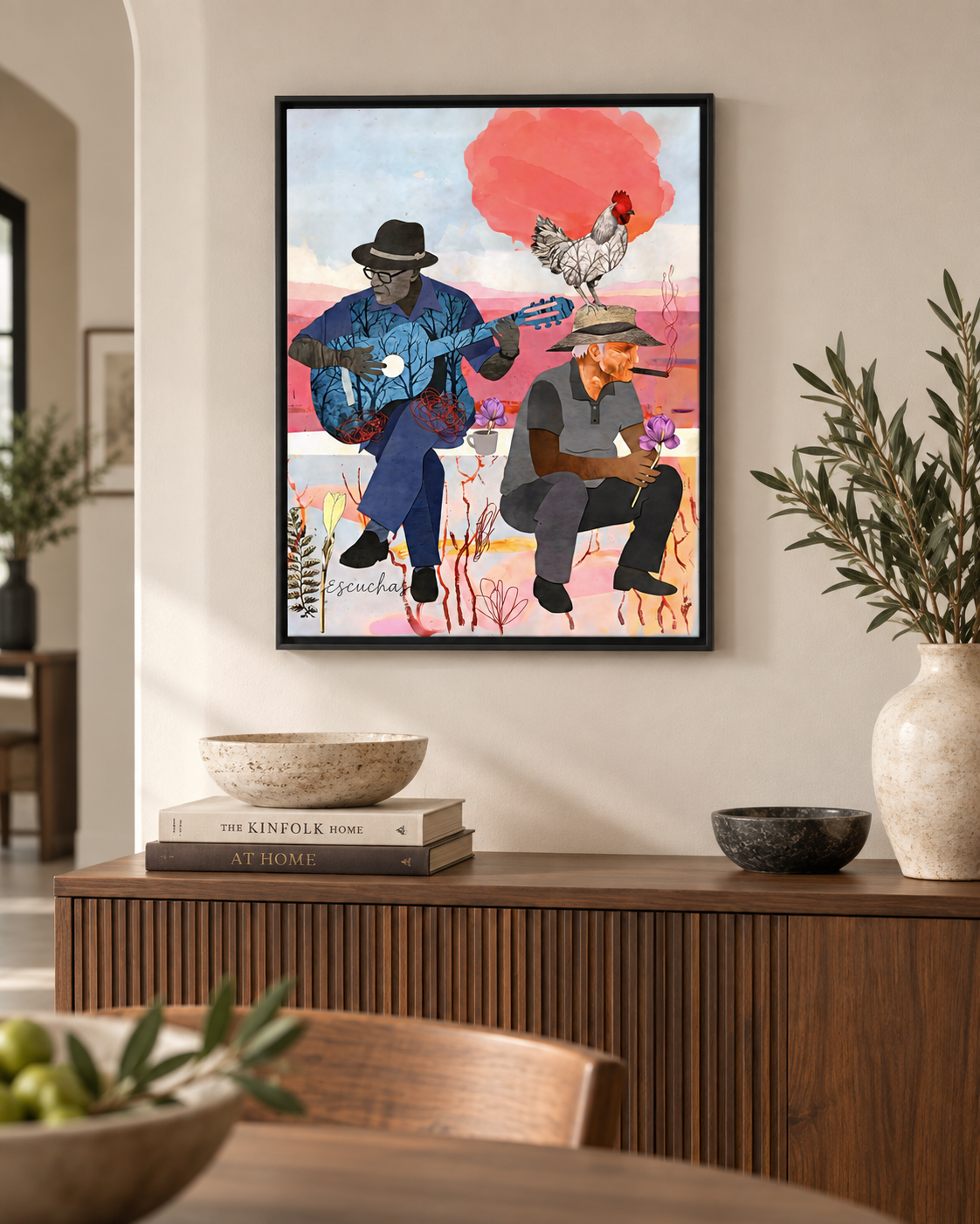 Escucha Canvas Wall Art | Latin Music Fine Art Print | Gallery Wrap & Black Floating Frame