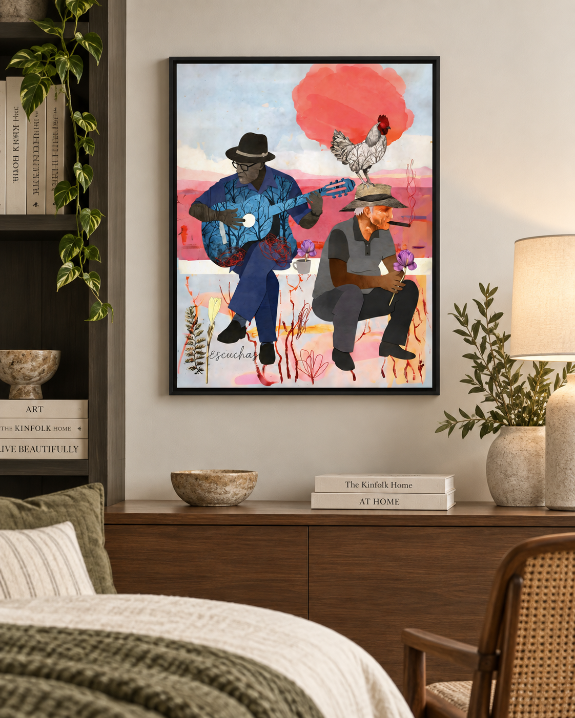 Escucha Canvas Wall Art | Latin Music Fine Art Print | Gallery Wrap & Black Floating Frame