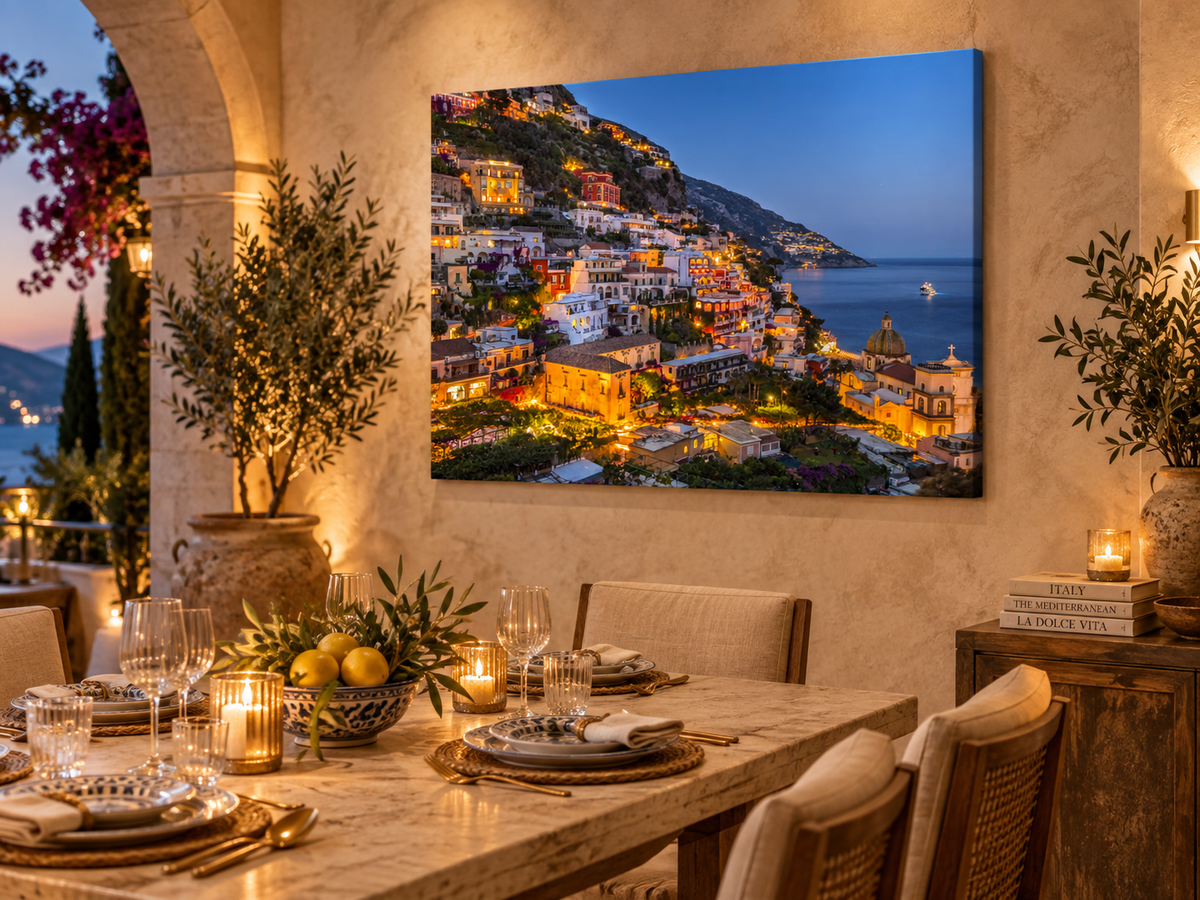 Vibrant Amalfi Coast – coastal wall art, additional artwork view 14