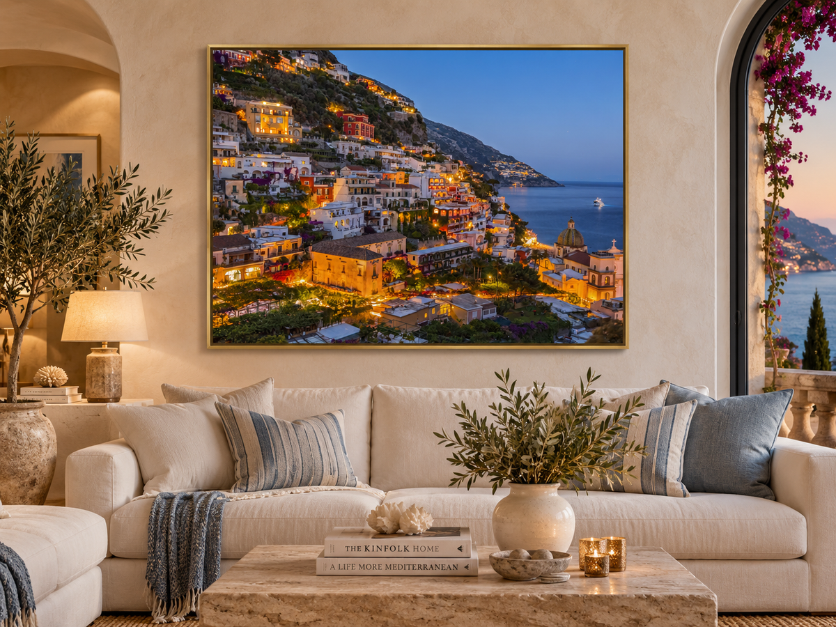 Vibrant Amalfi Coast – coastal wall art, additional artwork view 3