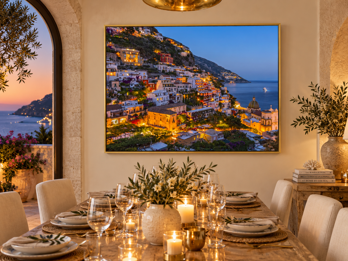 Vibrant Amalfi Coast – coastal wall art, additional artwork view 4
