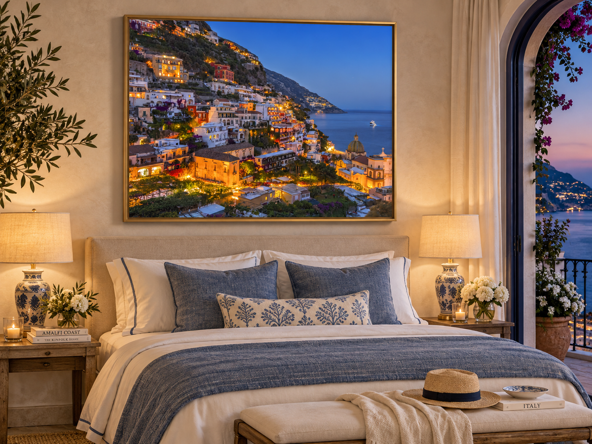 Vibrant Amalfi Coast – coastal wall art, additional artwork view 5