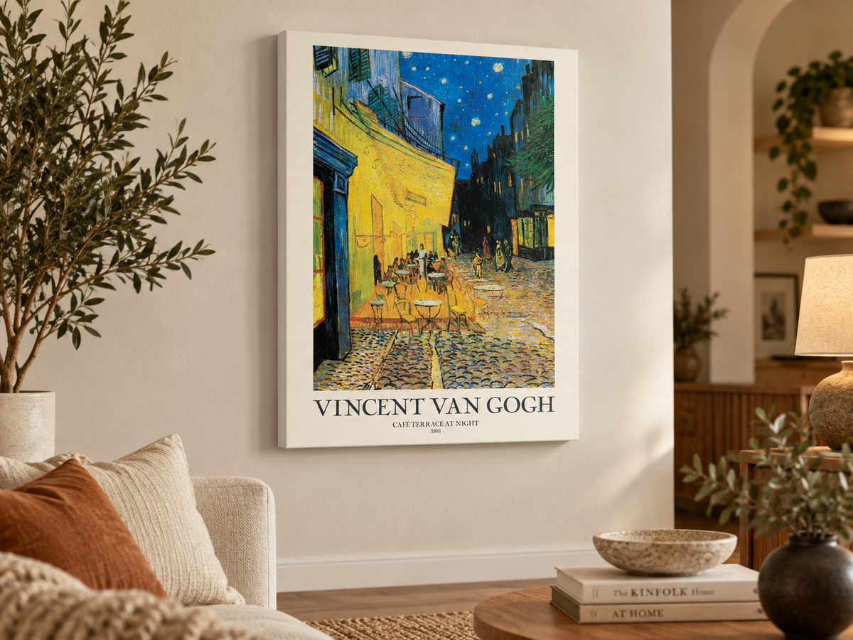 Café Terrace at Night — Vincent van Gogh Canvas Print