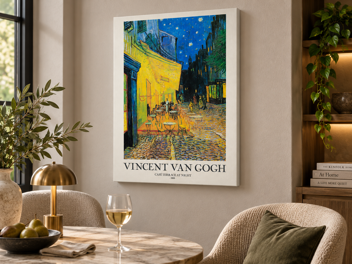 Café Terrace at Night — Vincent van Gogh Canvas Print