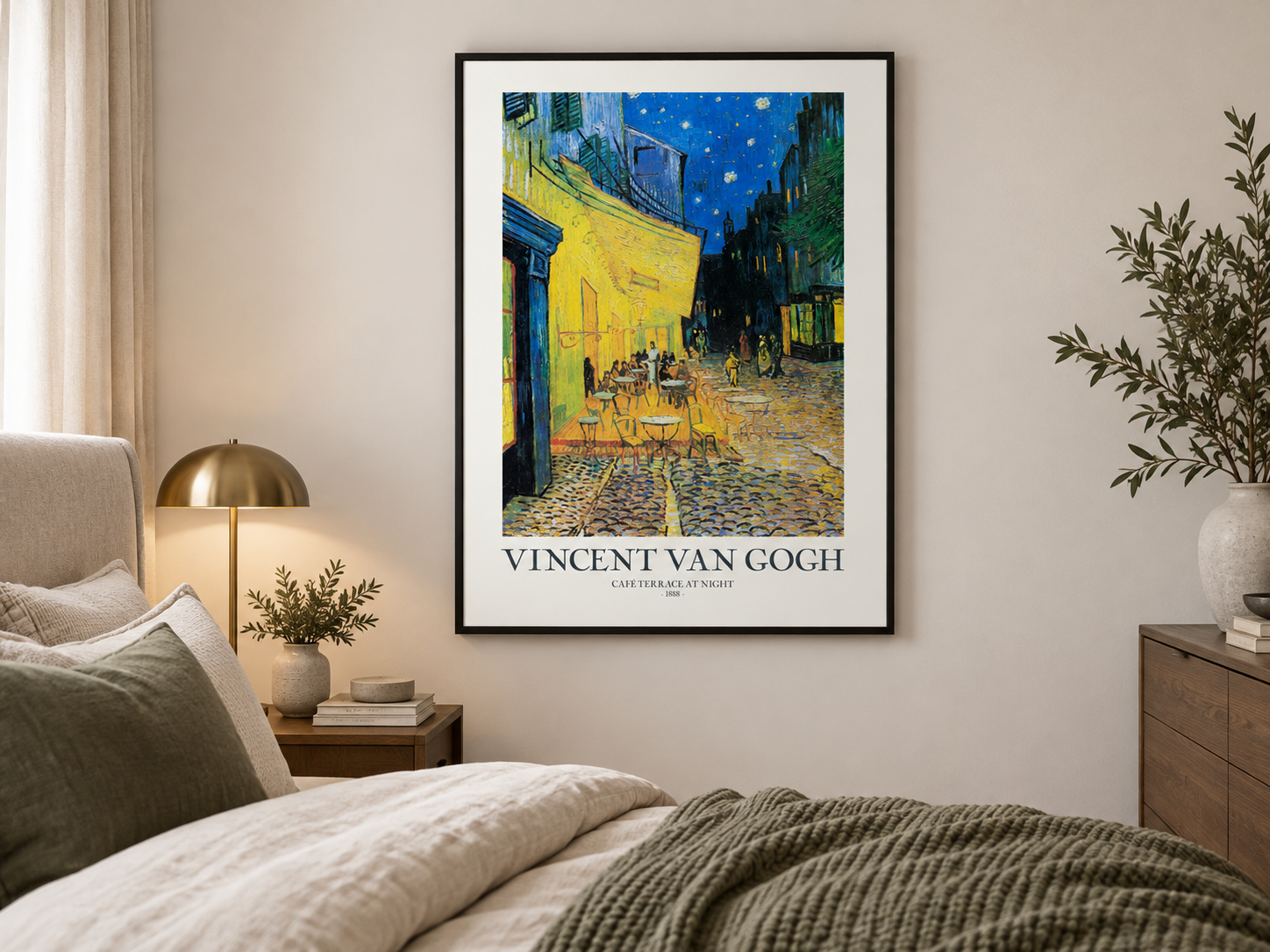 Café Terrace at Night — Vincent van Gogh Canvas Print