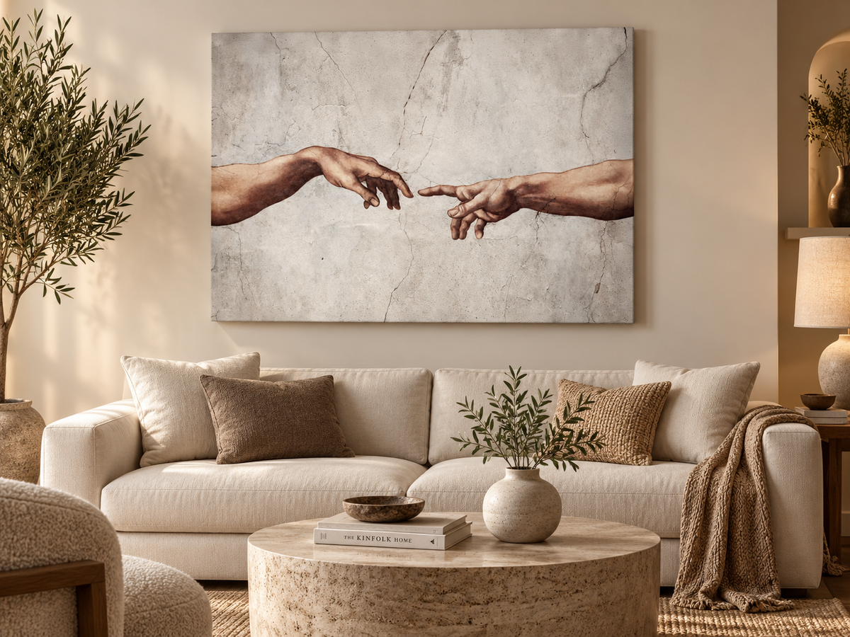 The Creation of Adam — Michelangelo Canvas Print