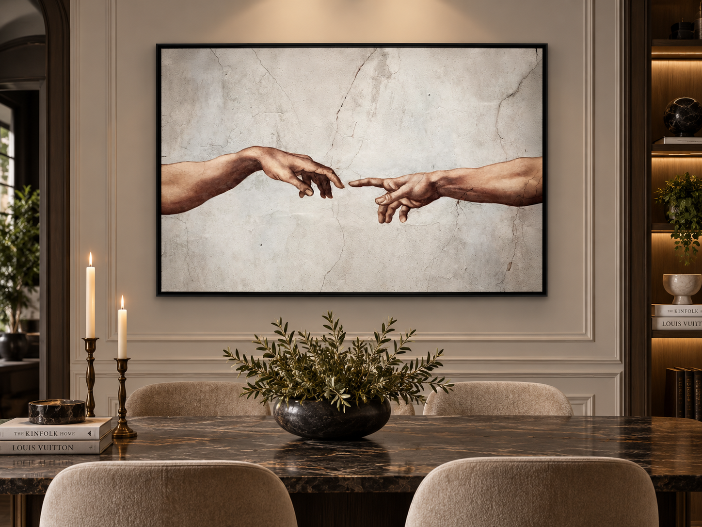 The Creation of Adam — Michelangelo Canvas Print