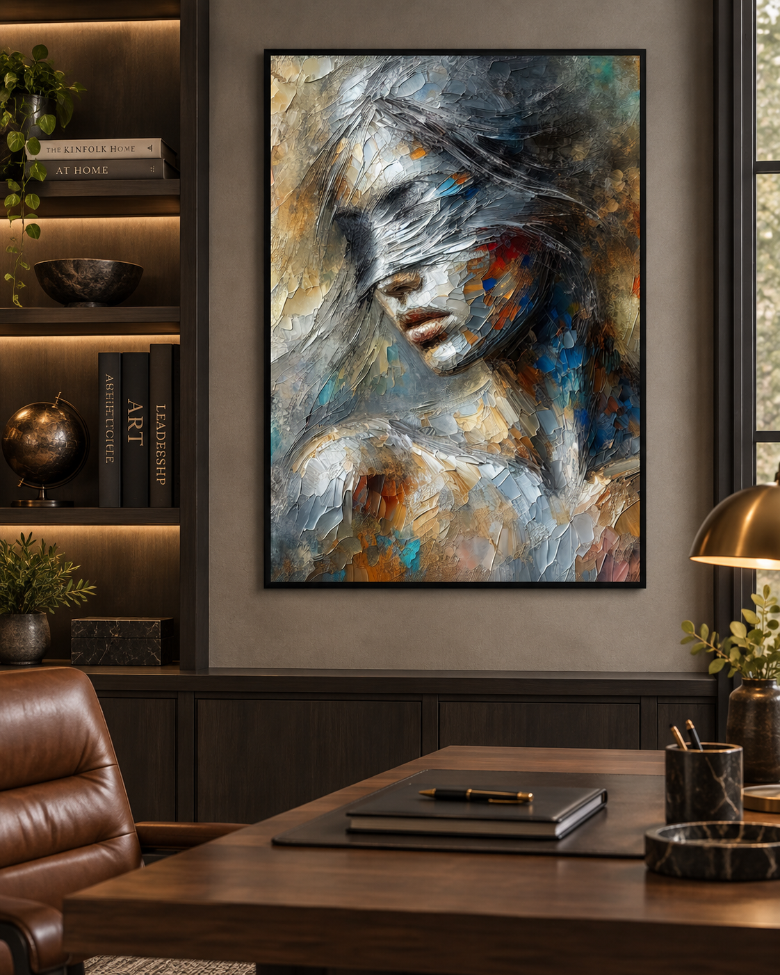 Shattered Light — Abstract Female Portrait Canvas Print
