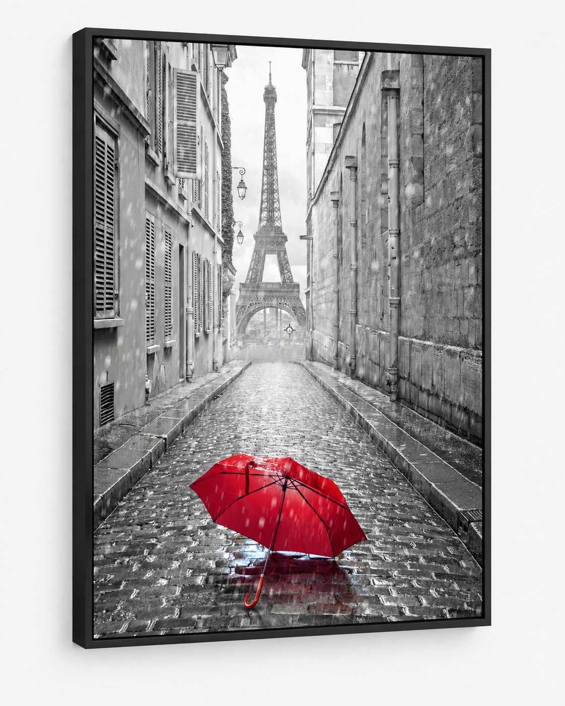 Canvas Wall Art-Red Umbrella Eiffel Tower-Printed Artwork – cityscape wall art, additional artwork view 8