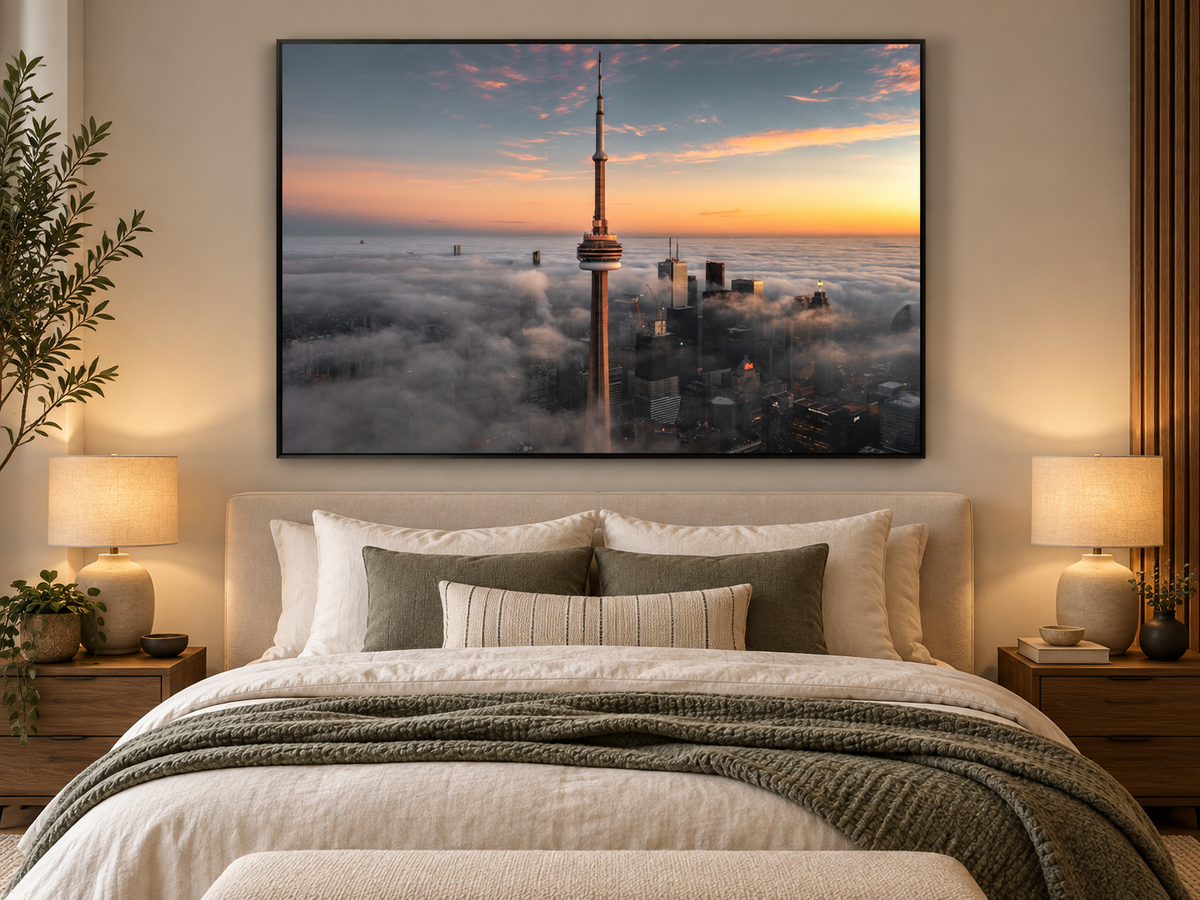 "Like a Sword" — Toronto CN Tower Canvas by Steve Zhang – cityscape wall art, additional artwork view 6