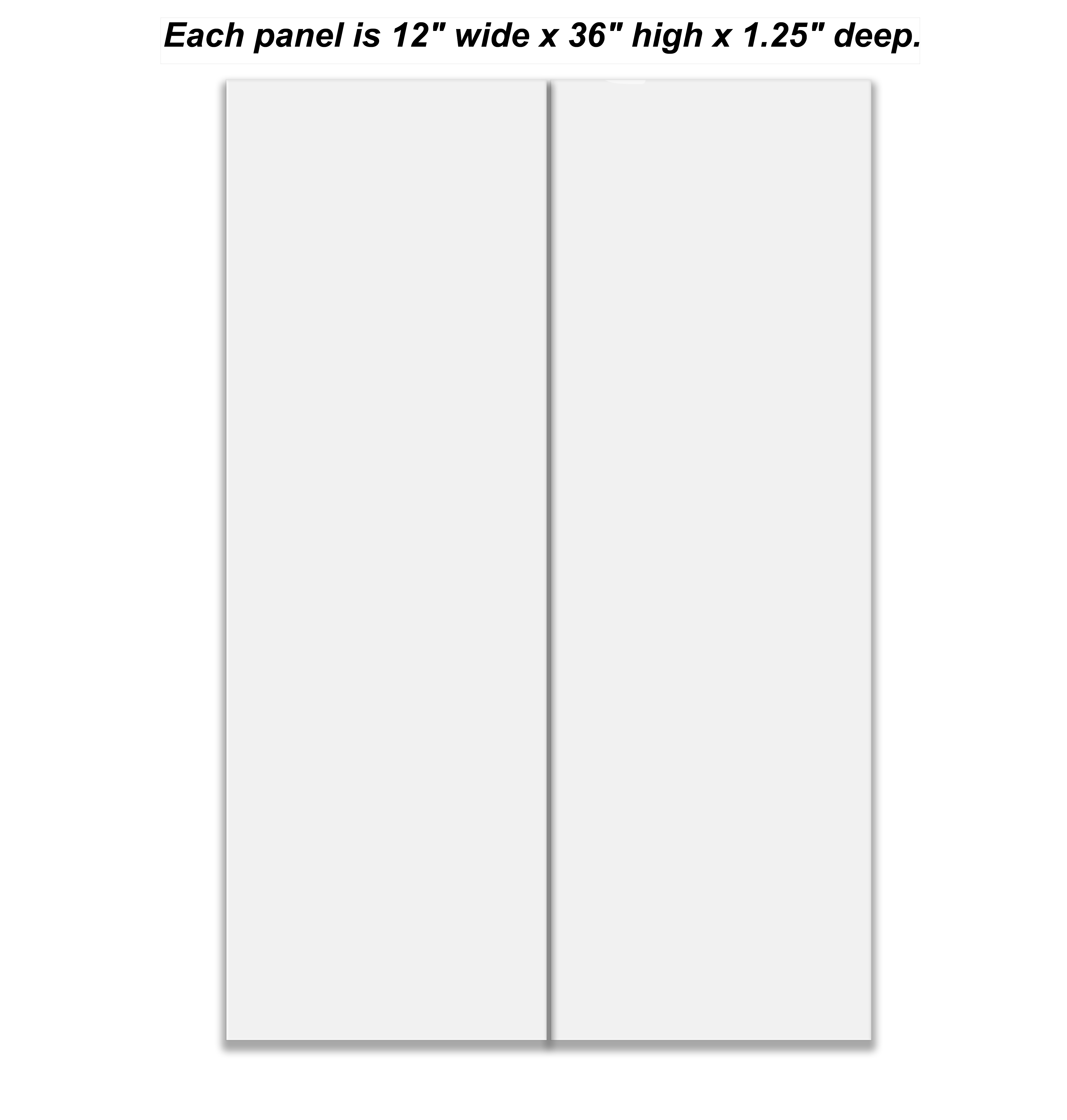 Split canvas prints, 2 panels 12' x 36' each. Canvas Palette