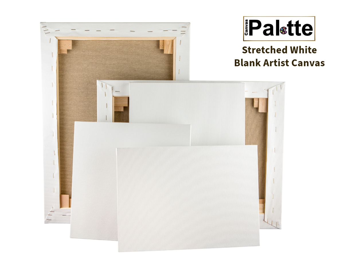 Stretched White Blank Artist Canvas