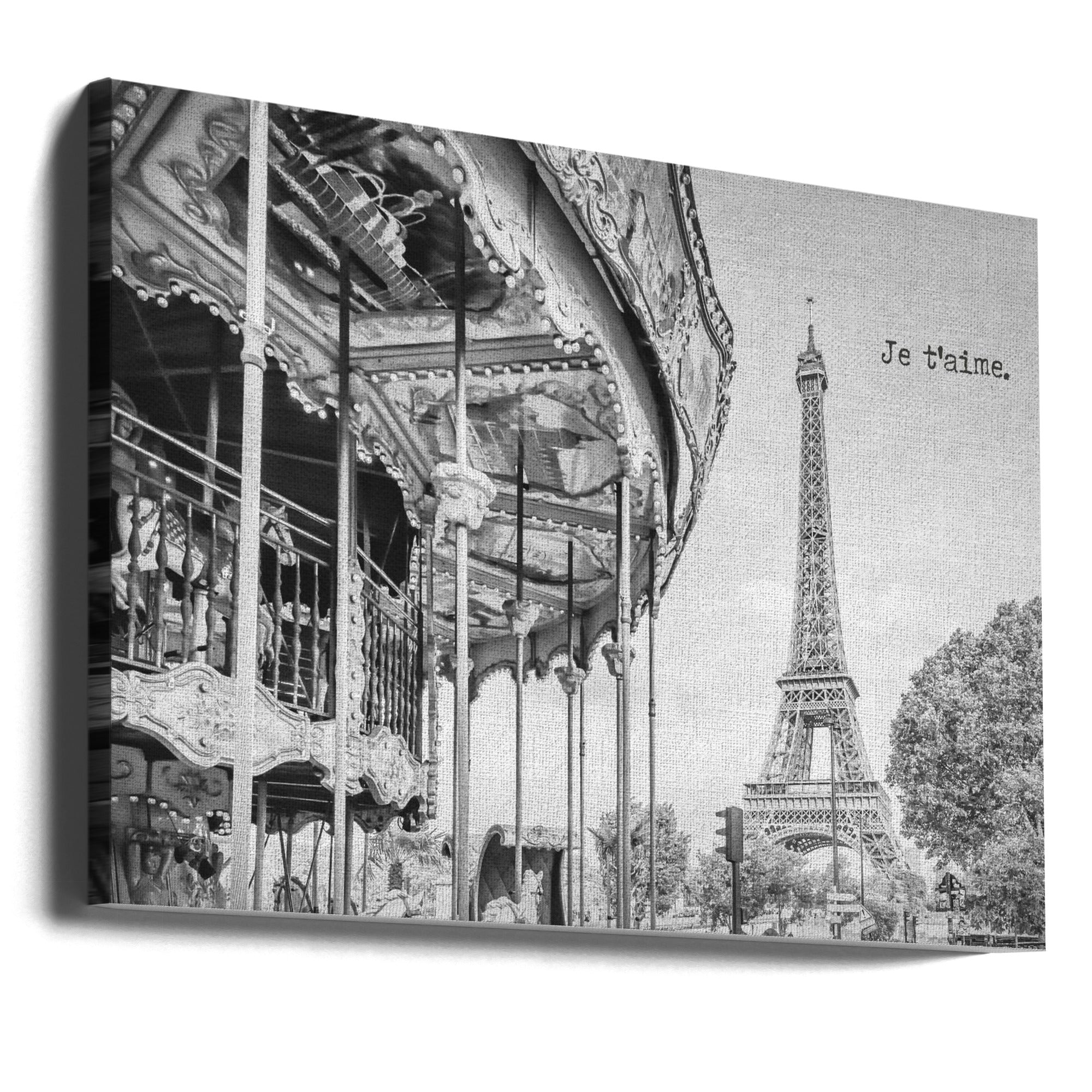 Wall art Je t’aime - Paris on Canvas Palette
