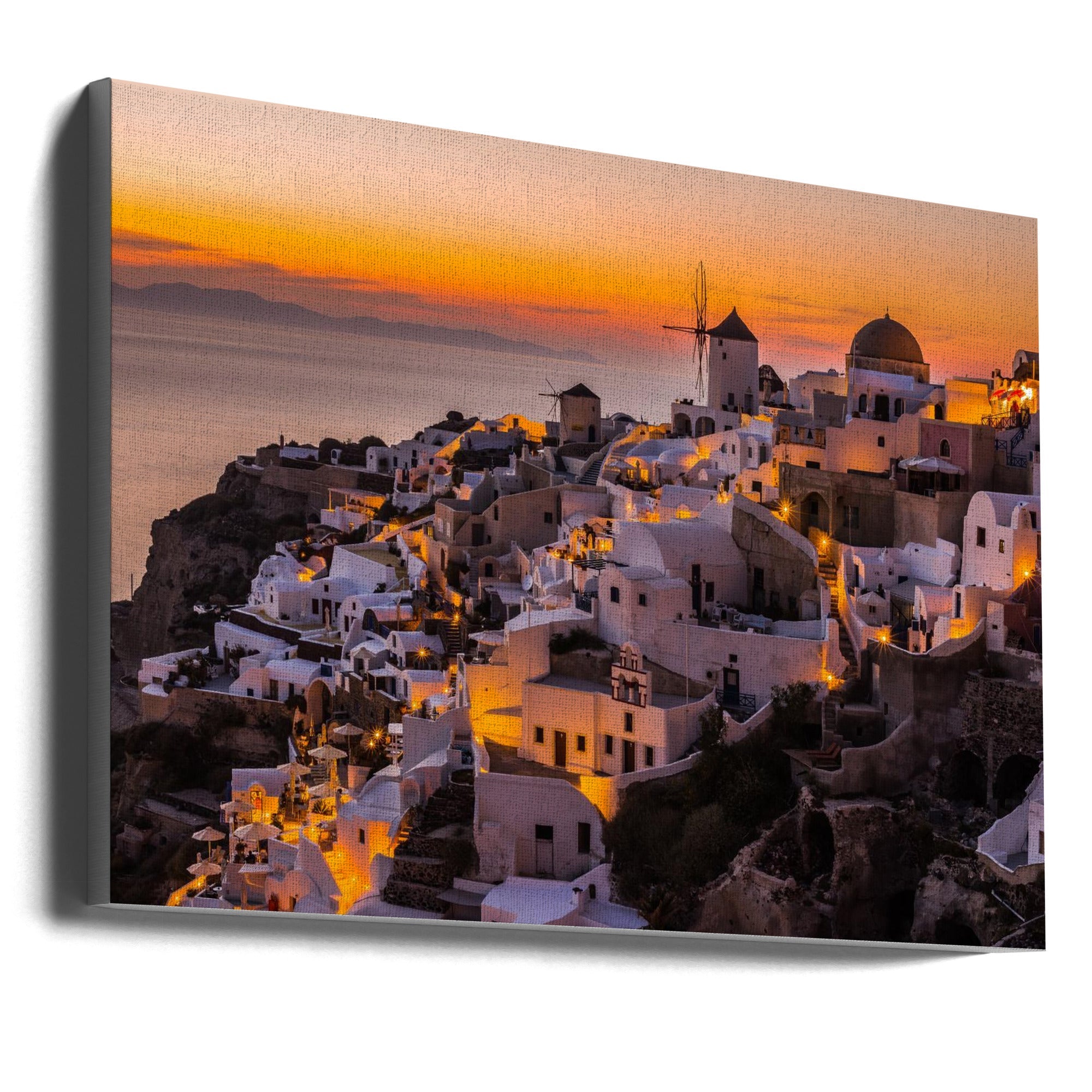 Wall Art Calispera Santorini 36X24inch Gallery Wrapped (Ready to Hang)