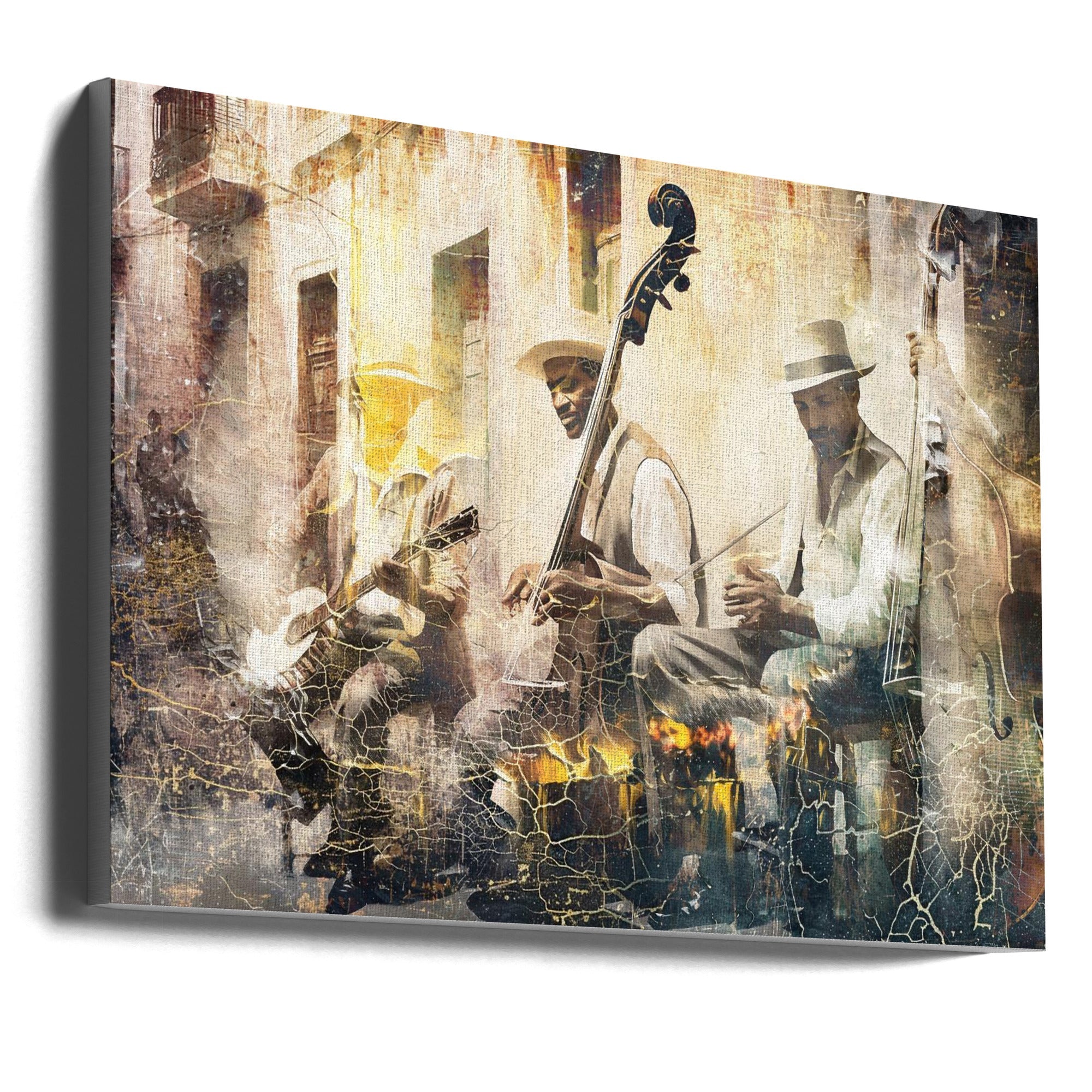 Abstract Art Canvas Print-wall-art-music-art-illustration-11-jazz-band-36X24inches