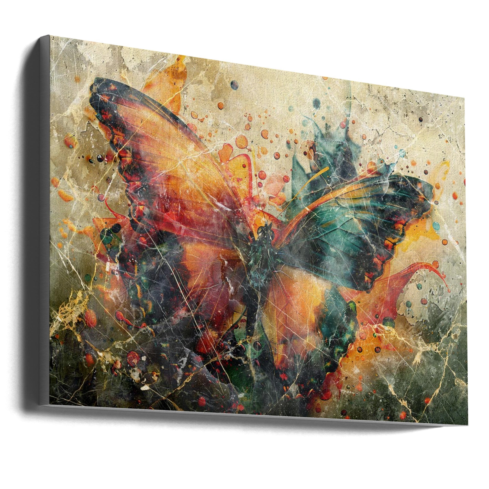 Abstract Art Canvas Print-wall-art-butterfly-animal-vintage-art-illustration-wallart-04-36X24