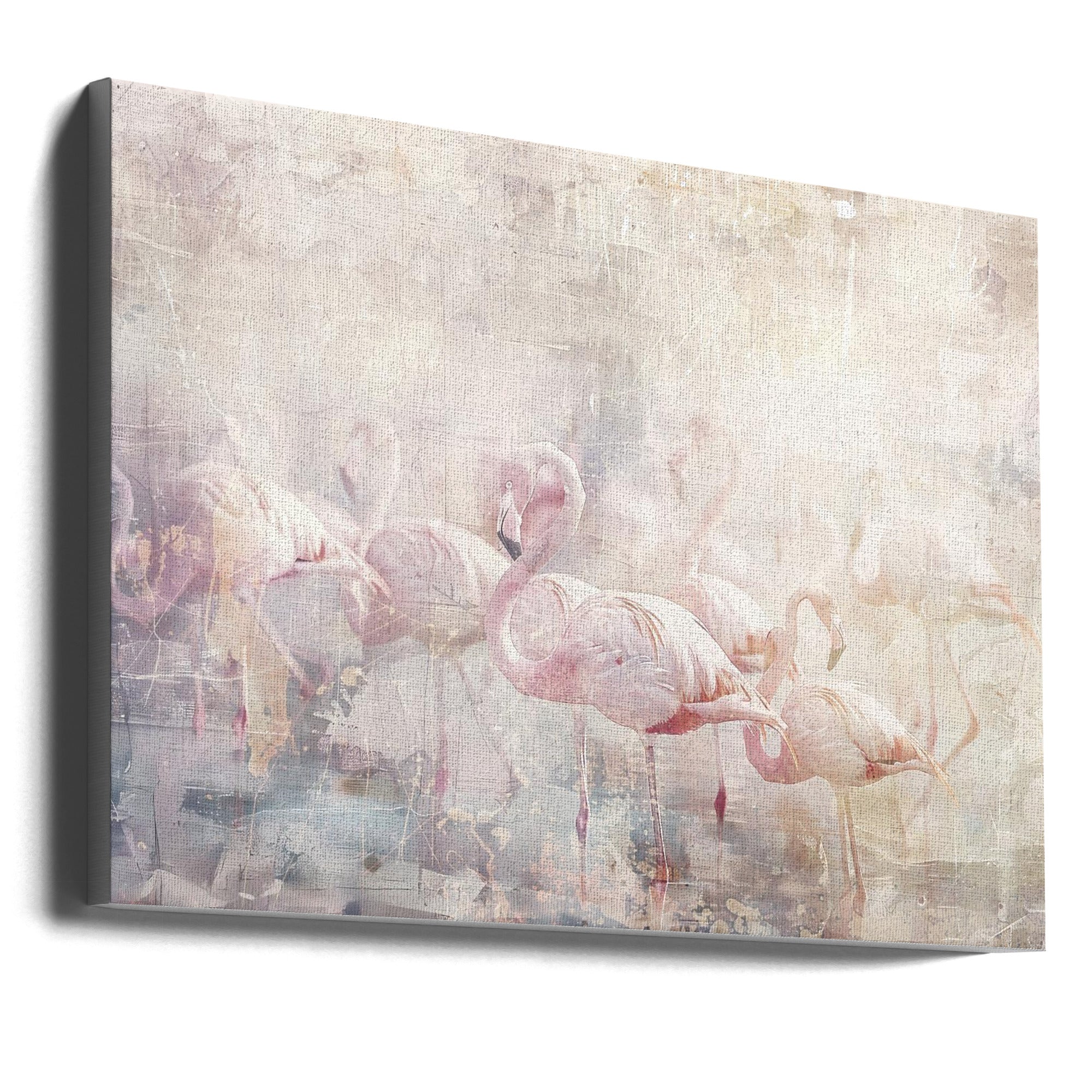 Abstract Art Canvas Print-wall-art-flamingo-animal-vintage-art-illustration-wallart-10-36X24