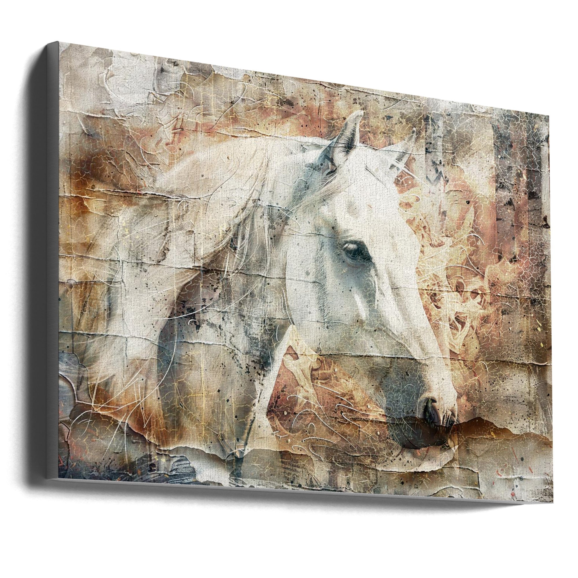 Abstract Art Canvas Print-wall-art-horse-animal-vintage-art-illustration-wallart-06-36X24