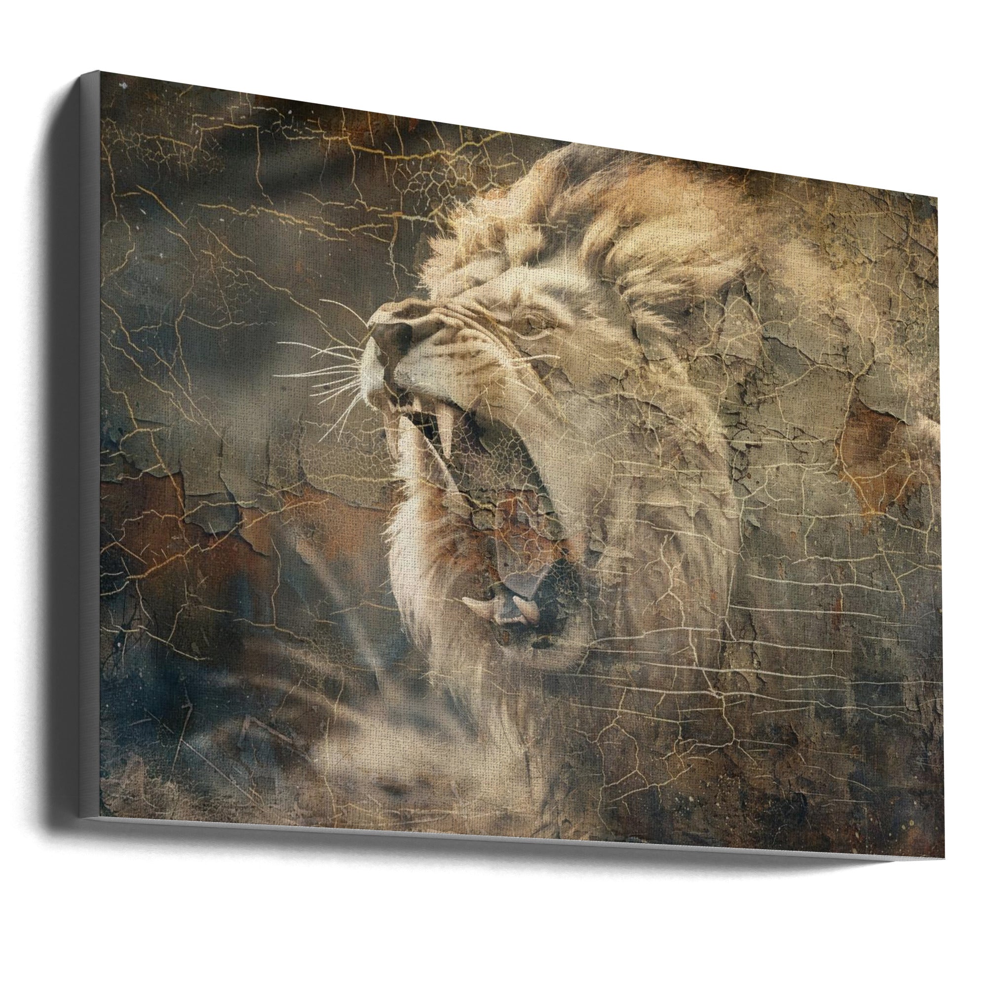 Wall Art Felines Nature-Inspired Canvas Print-wall-art-lion-animal-vintage-art-illustration-wallart-09-36X24