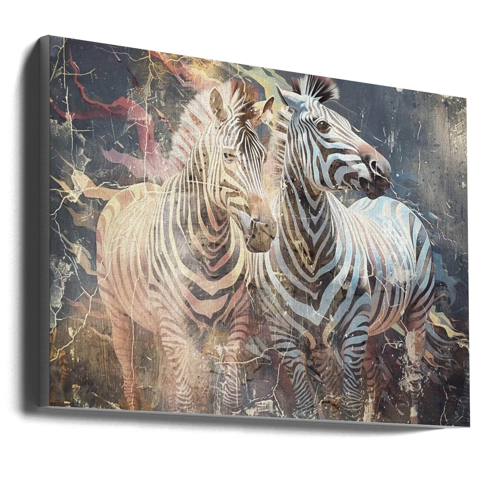 Abstract Art Canvas Print-wall-art-zebra-animal-vintage-art-illustration-wallart-03-36X24