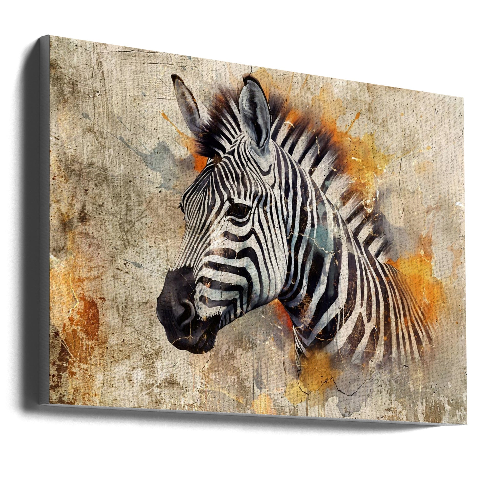 Abstract Art Canvas Print-wall-art-zebra-animal-vintage-art-illustration-wallart-06-36X24