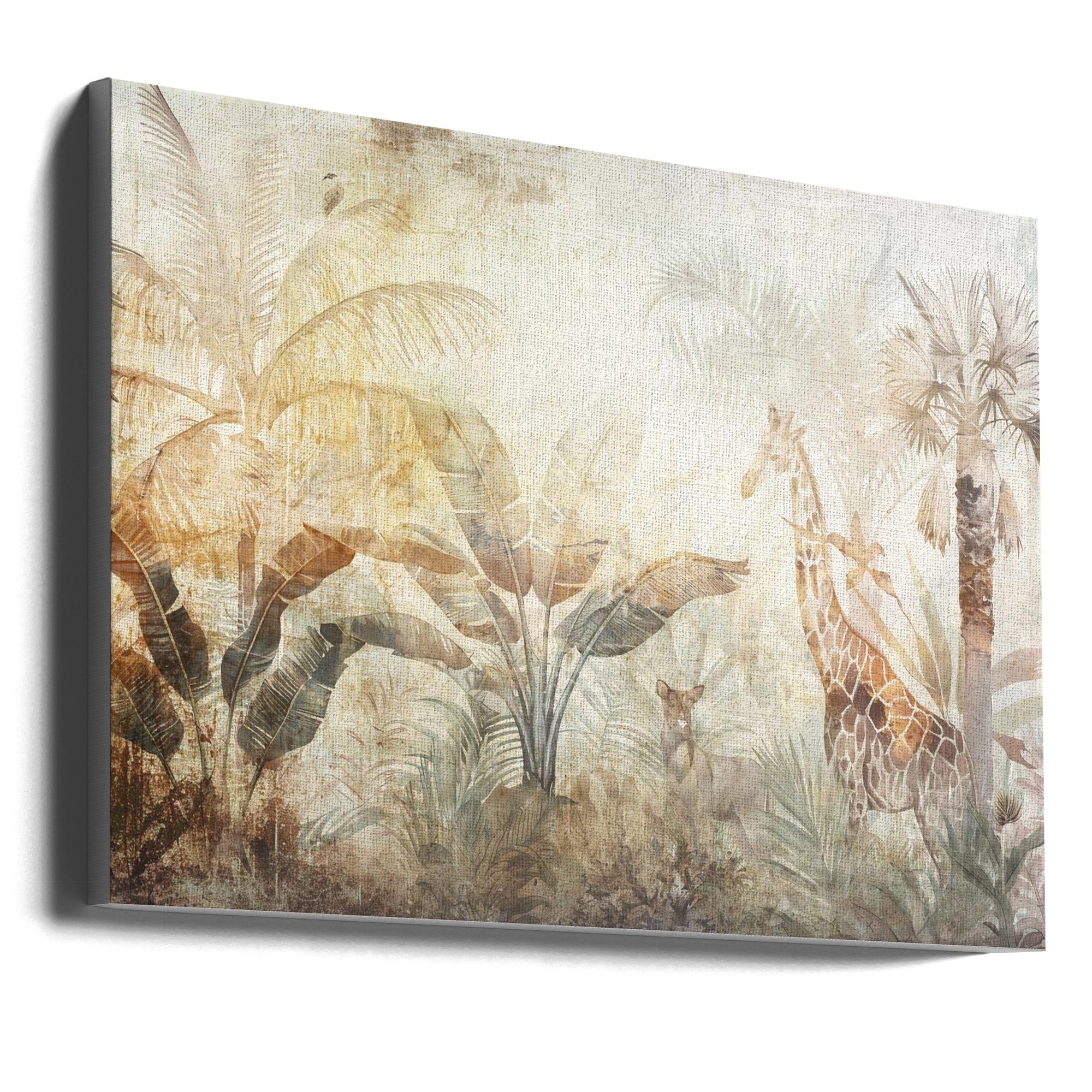 Abstract Art Canvas Print-wall-art-jungle-leaves-art-illustration-wallart-06-36X24