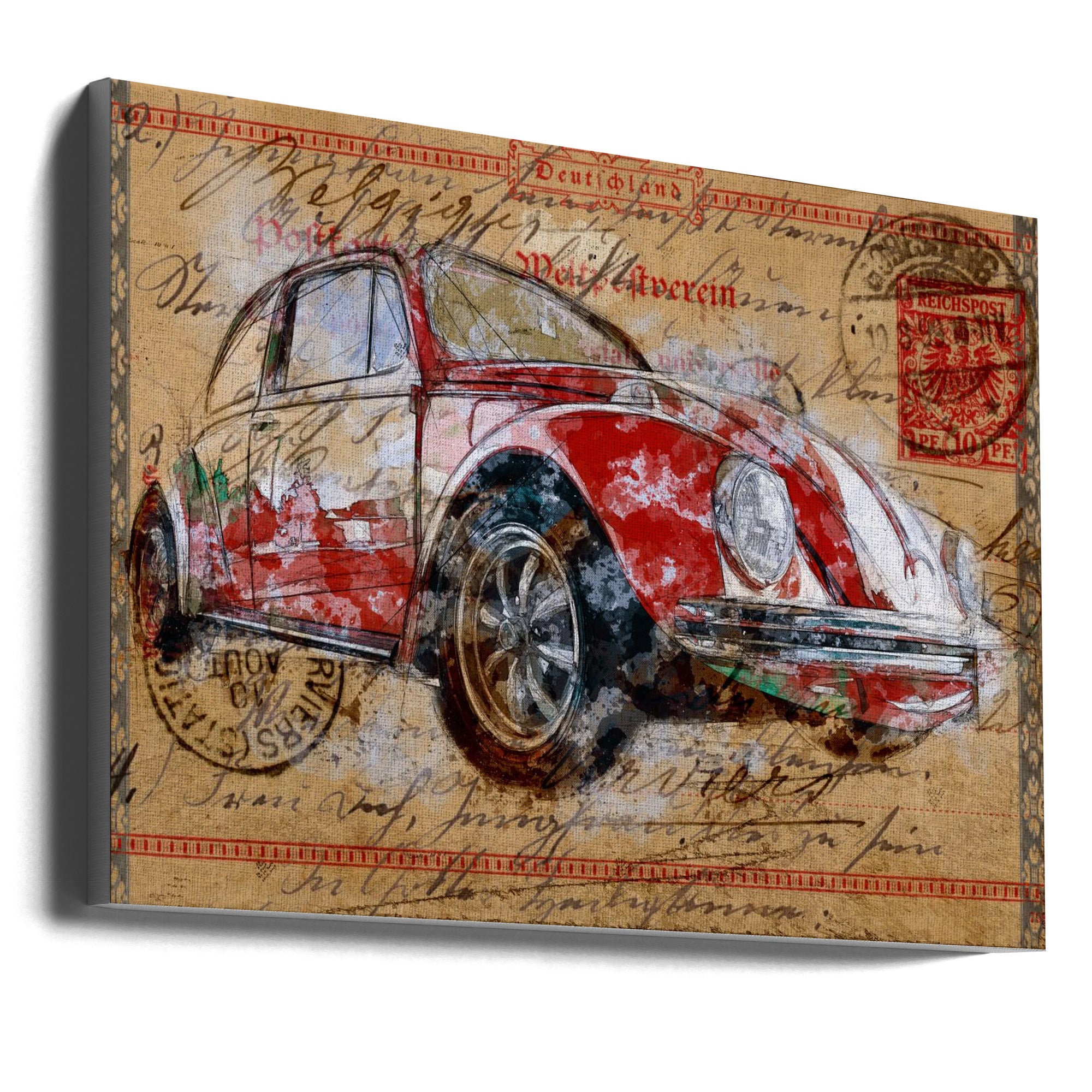 Wall art Red Volkswagen