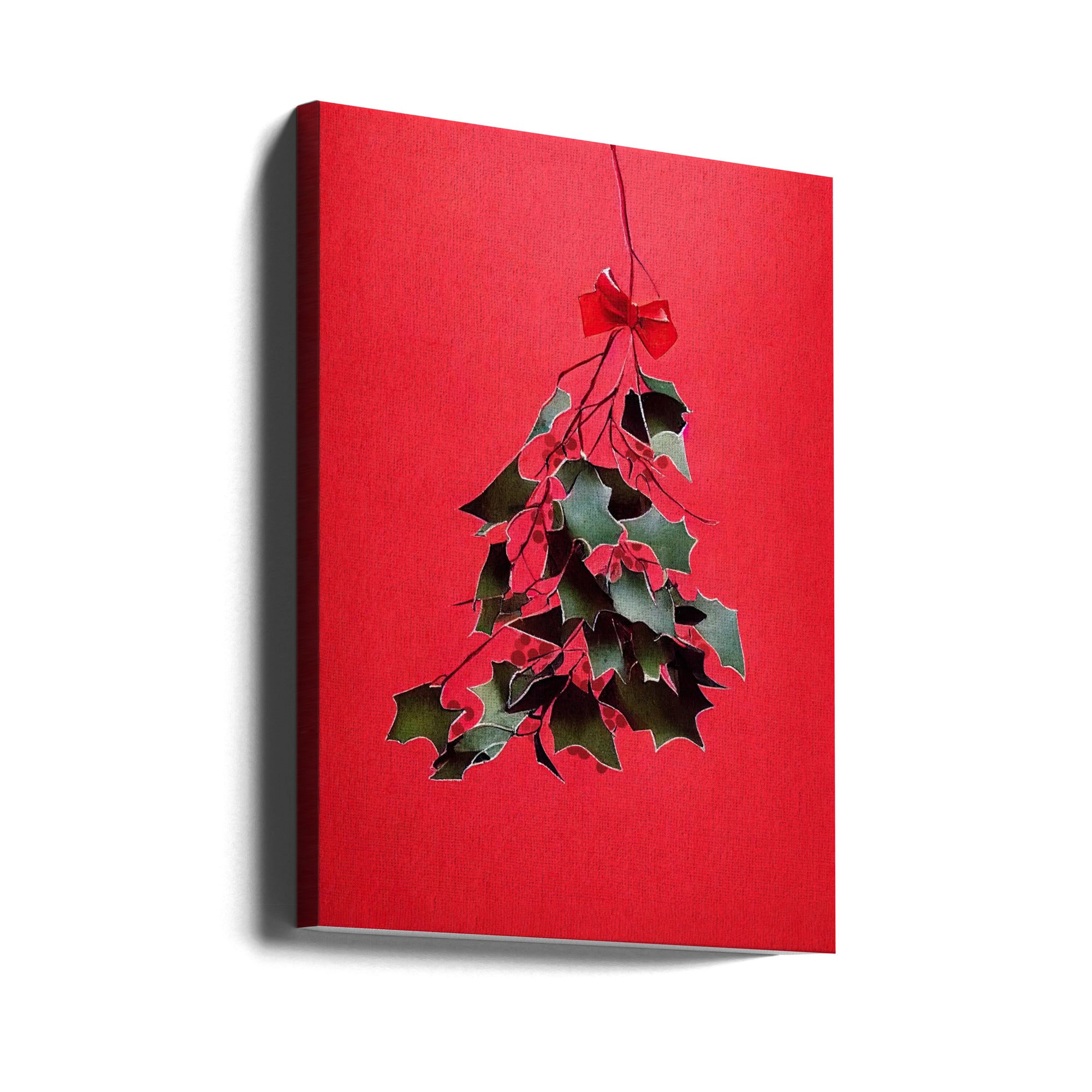 Wall art Mistletoe With Red Bow