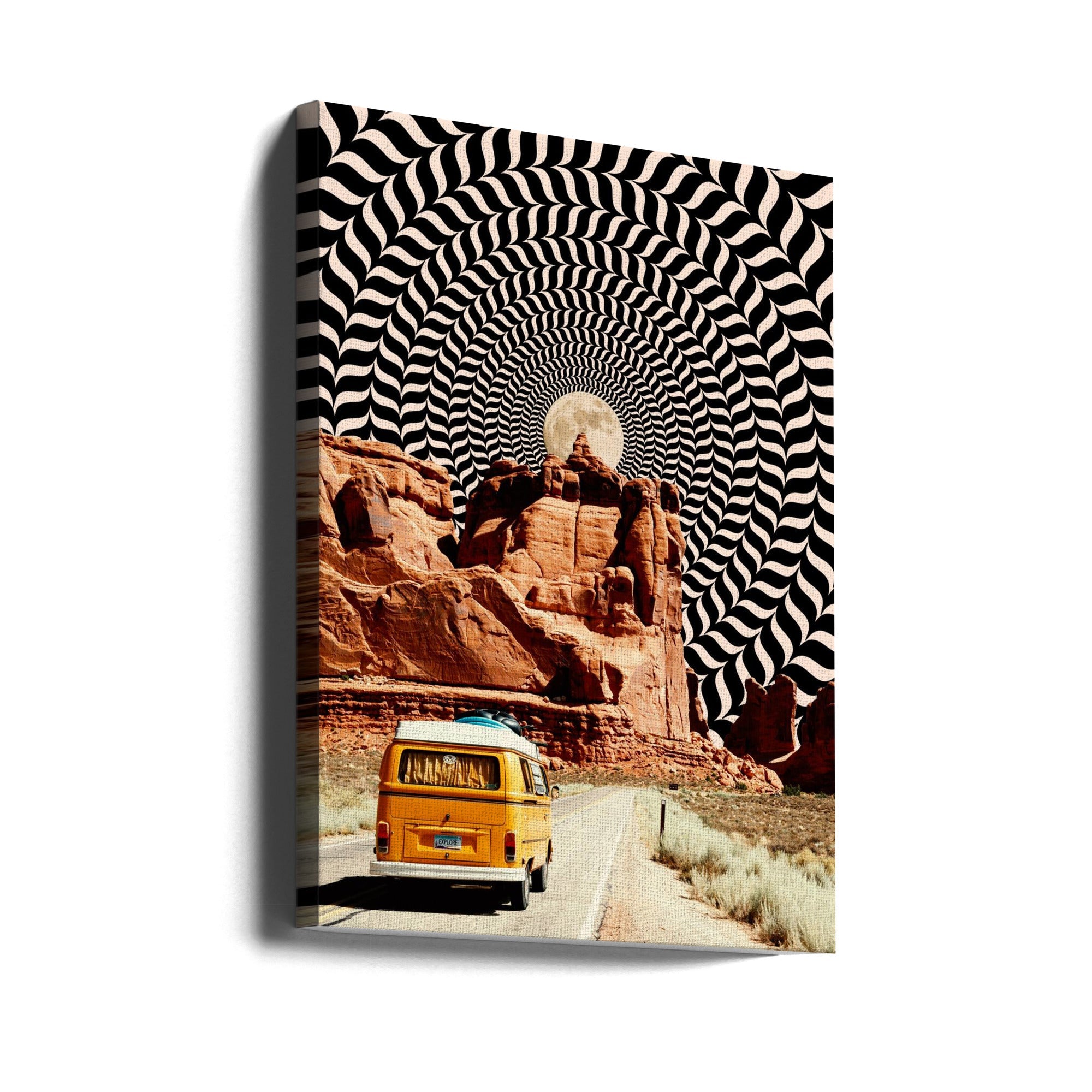 Wall art The Real Road Trip 24X36inch In Black Floating Frame