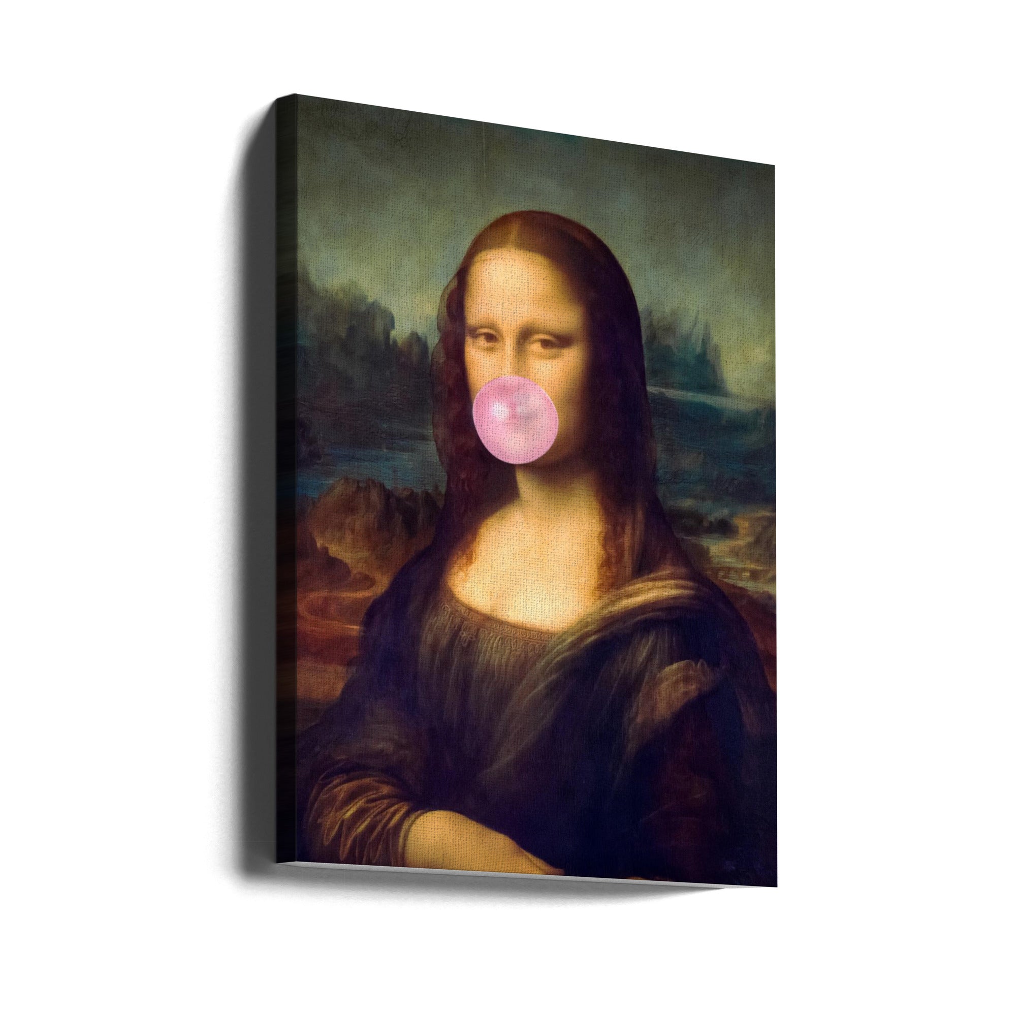 Wall art Mona Lisa Bubble Gum Canvas Print