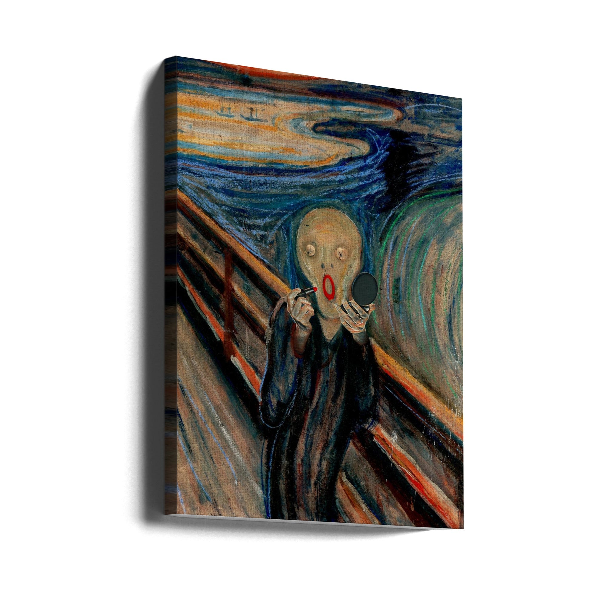 Wall art Screaming Make Up 24X36inch In Black Floating Frame