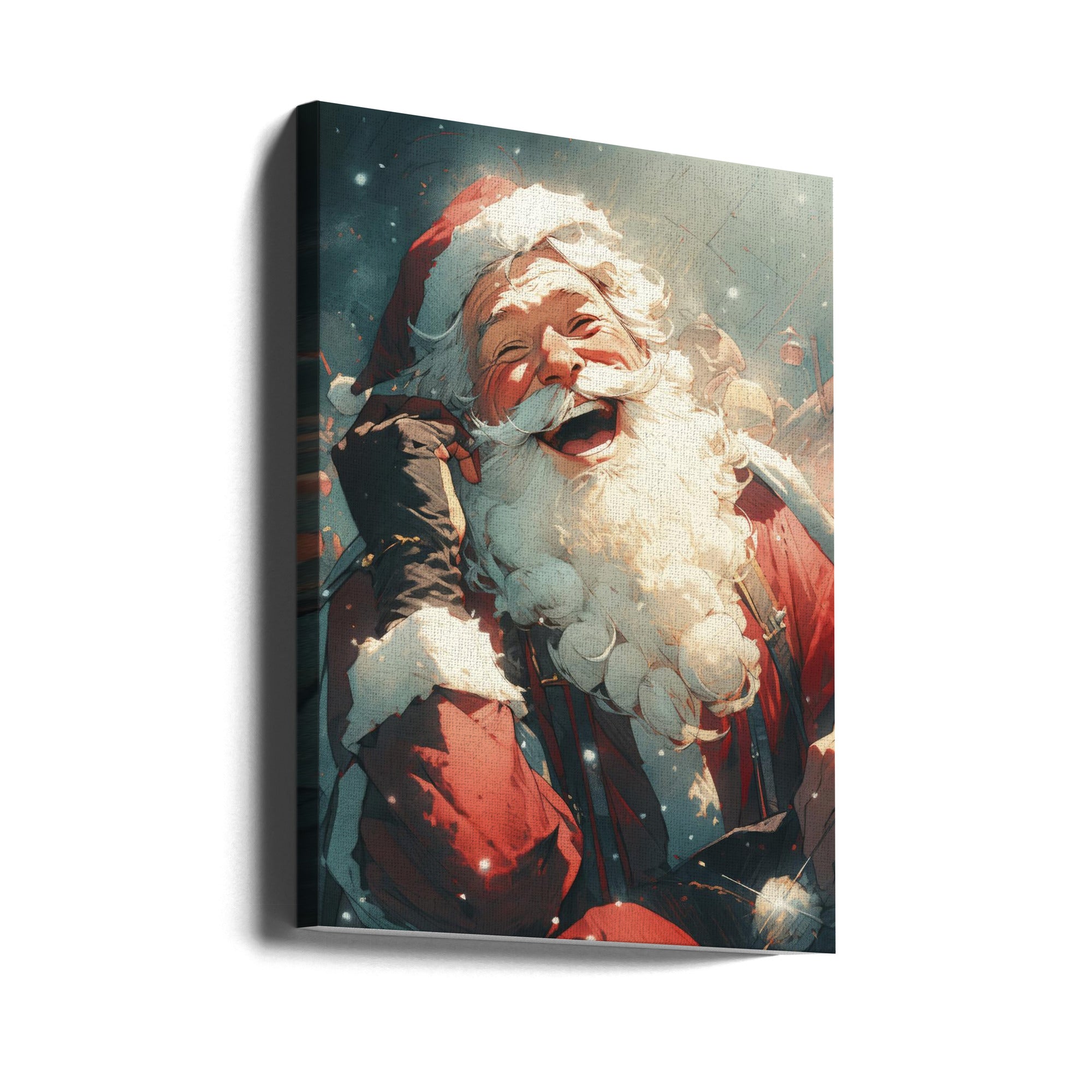 Wall art Laughing Santa-Christmas Decor