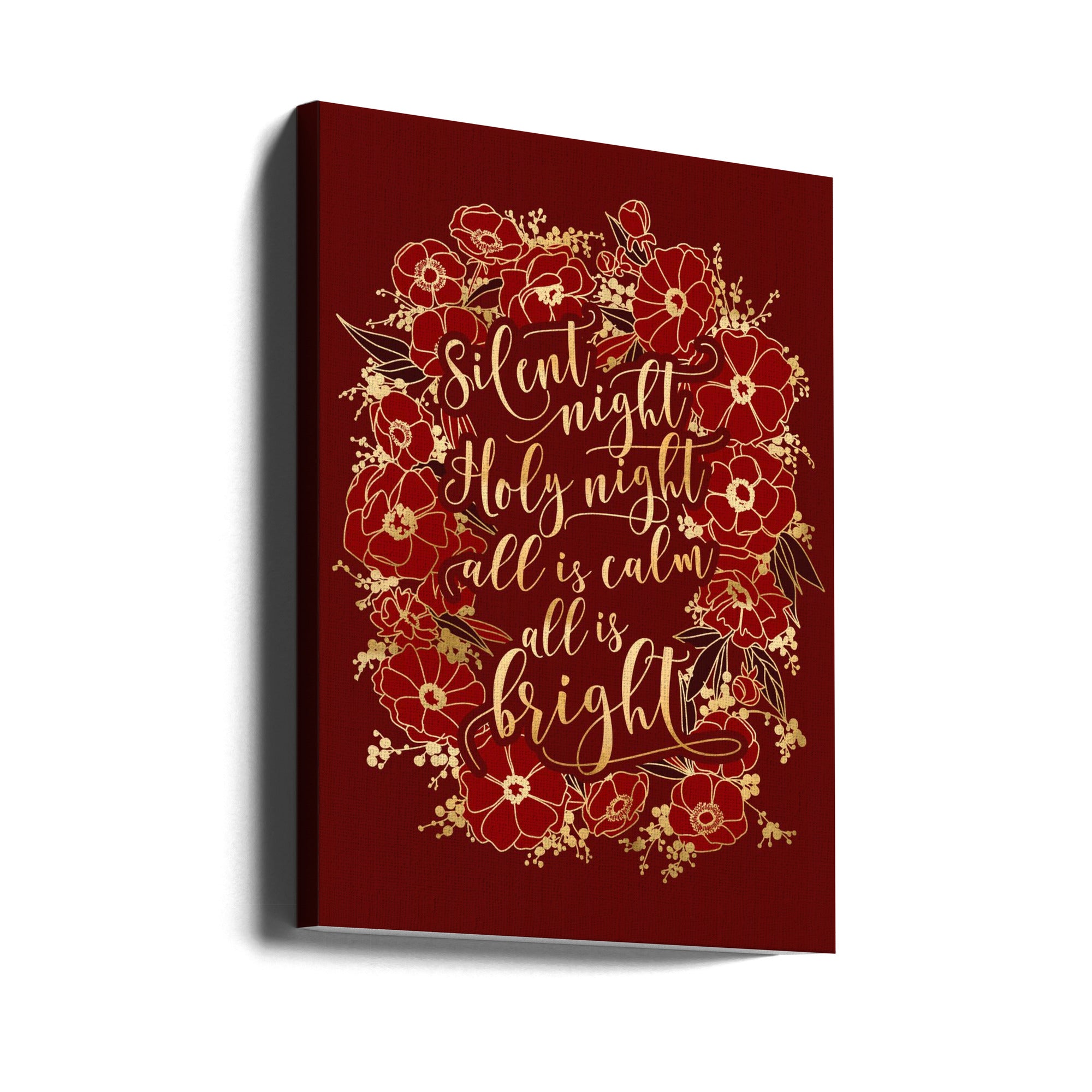 Wall art Silent night - red