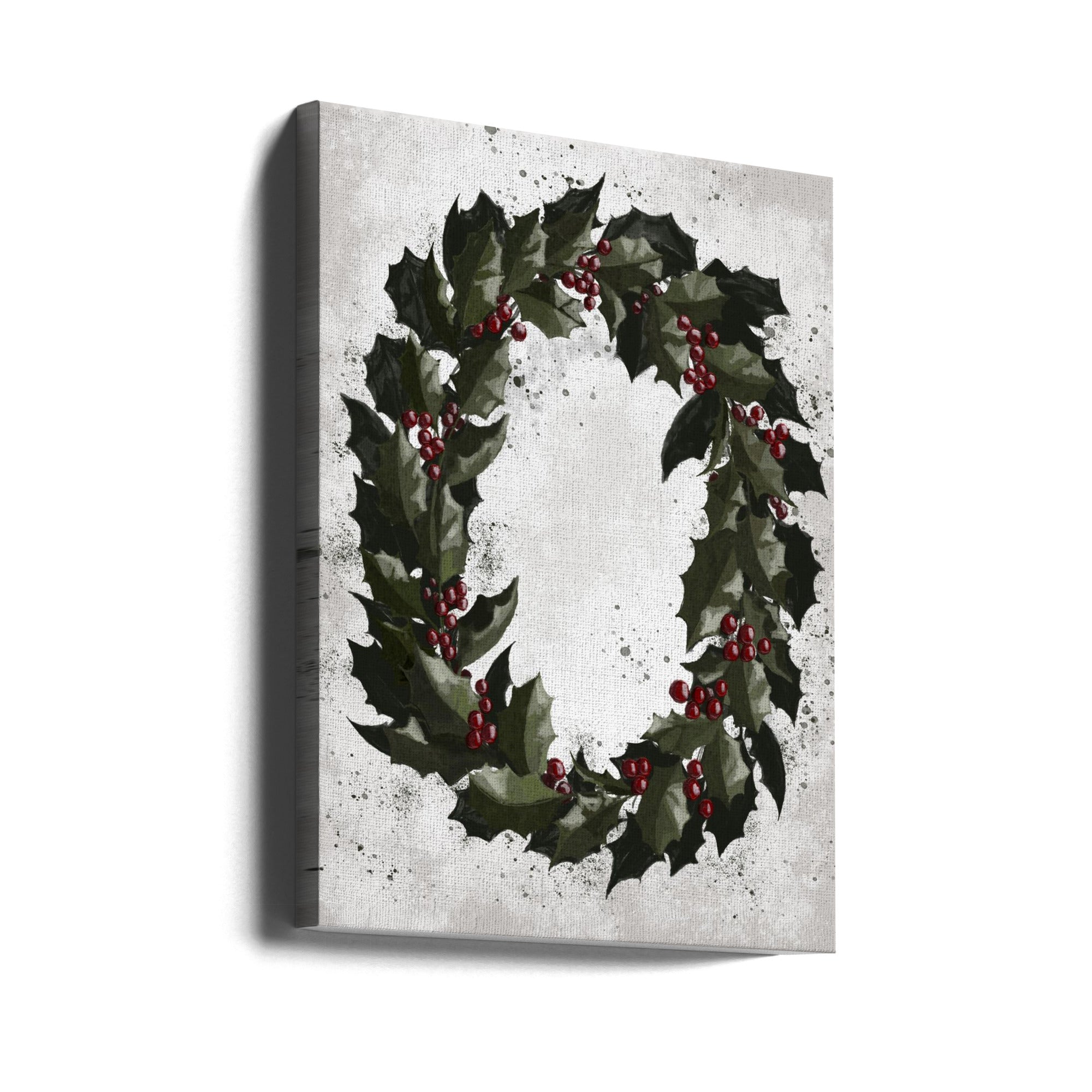 Wall art Splatters holly wreath