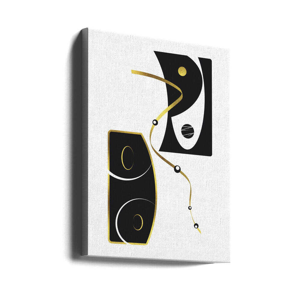 Wall art Black &amp; White Abstract No. 2 | gold