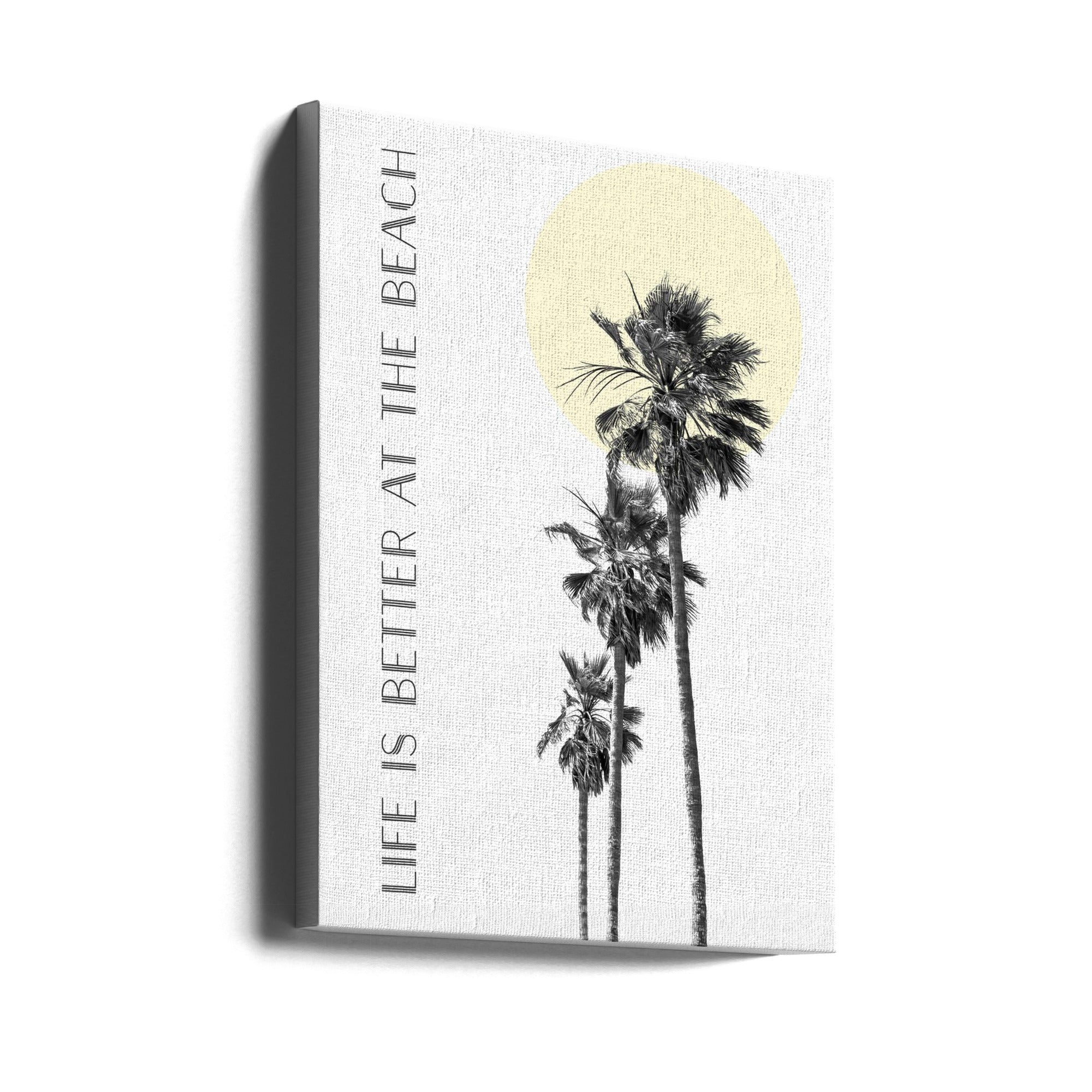 Landscape Photography Canvas Print-wall-art-life-is-better-at-the-beach-palm-trees-24X36