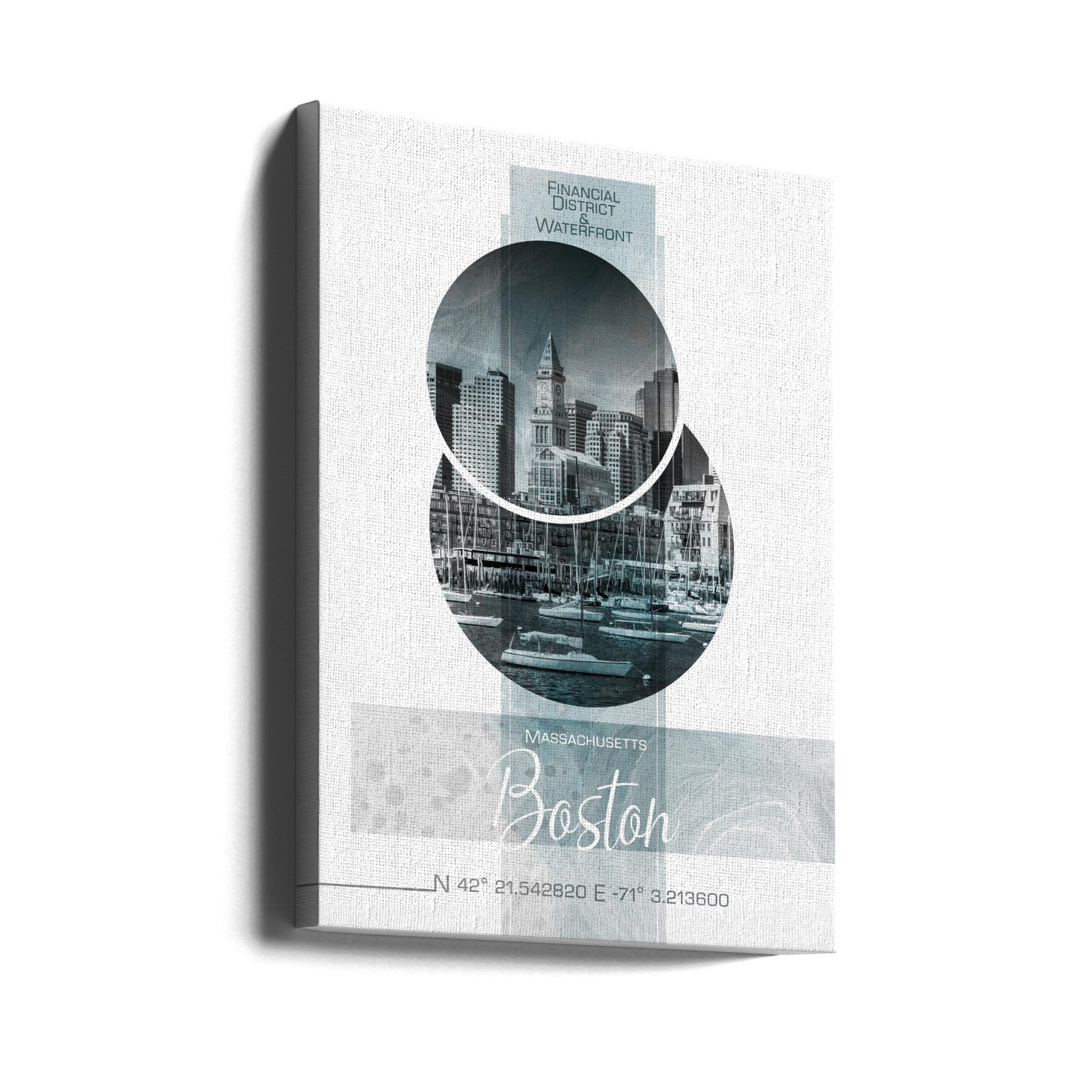 Landscape Photography Canvas Print-wall-art-poster-art-boston-waterfront-turquoise-marble-24X36