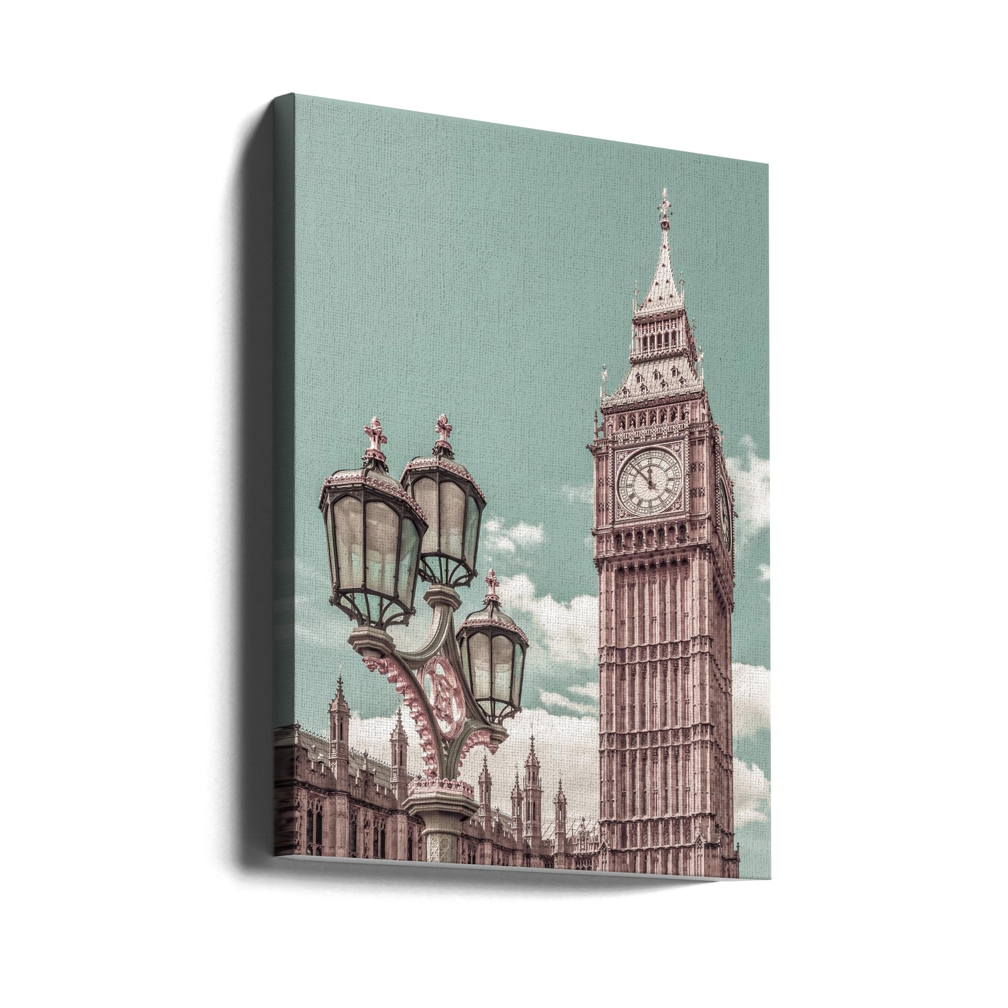 Landscape Photography Canvas Print-wall-art-london-elizabeth-tower-urban-vintage-style-24X36