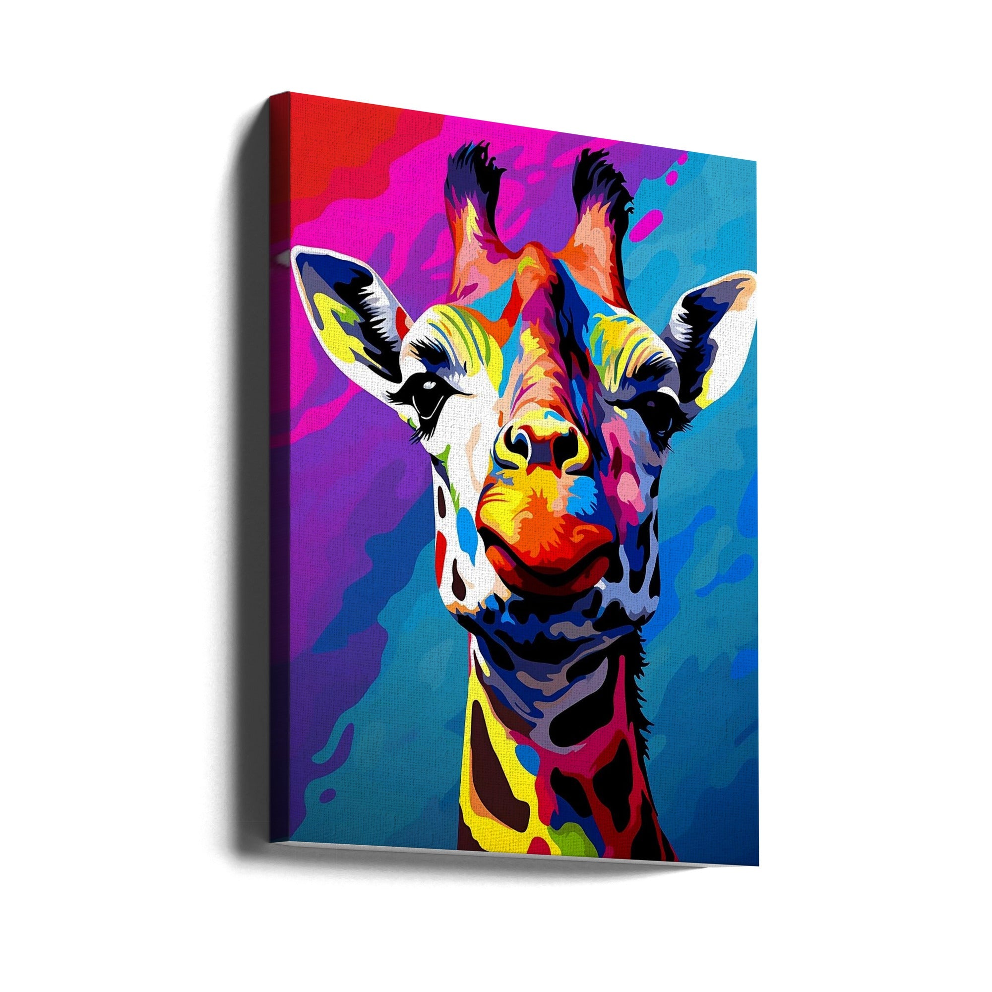 Abstract Art Canvas Print-wall-art-giraffe-pop-art-24X36